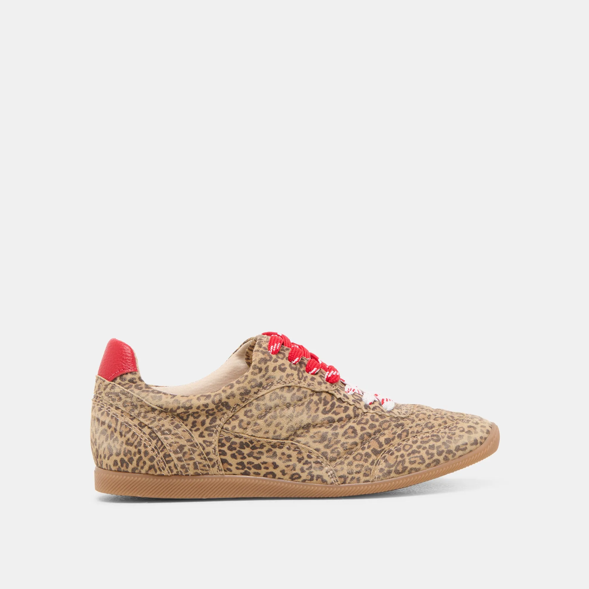 Rugged Terrain LAINI SNEAKERS TAN LEOPARD PRINTED SUEDE