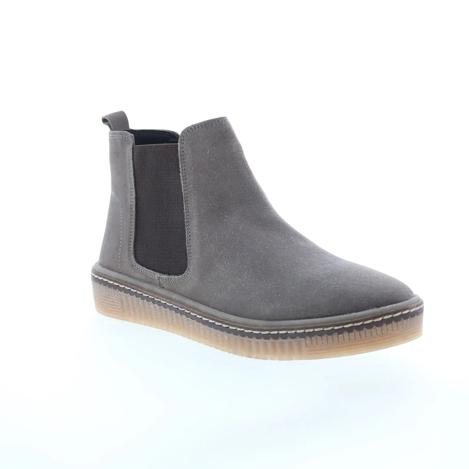 Chukka Silhouette Timeless Look Diba True Yea Sayer 46015 Womens Gray Suede Slip On Ankle & Booties Boots