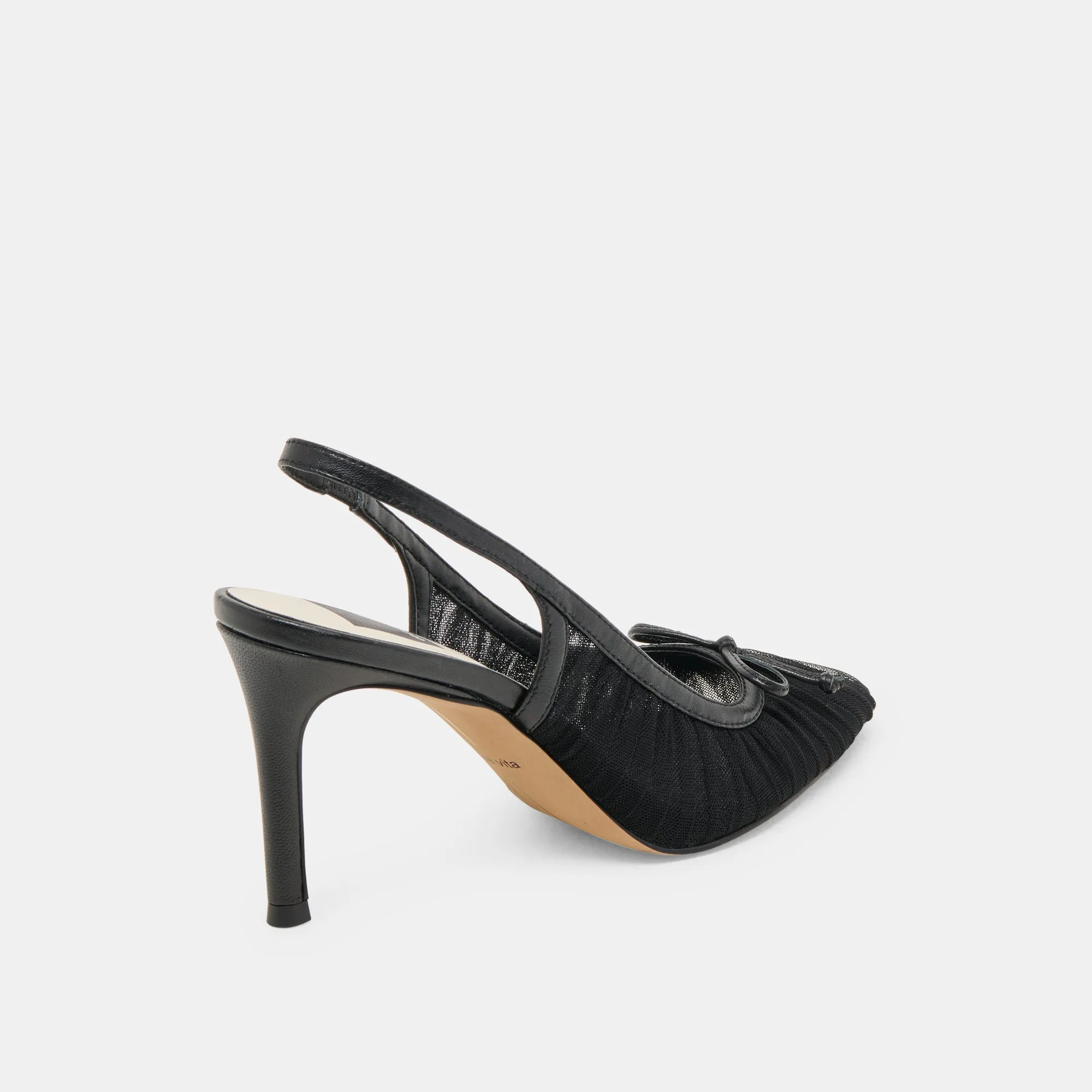 Custom Heels Luxury Heeled Boots YELA HEELS BLACK TULLE