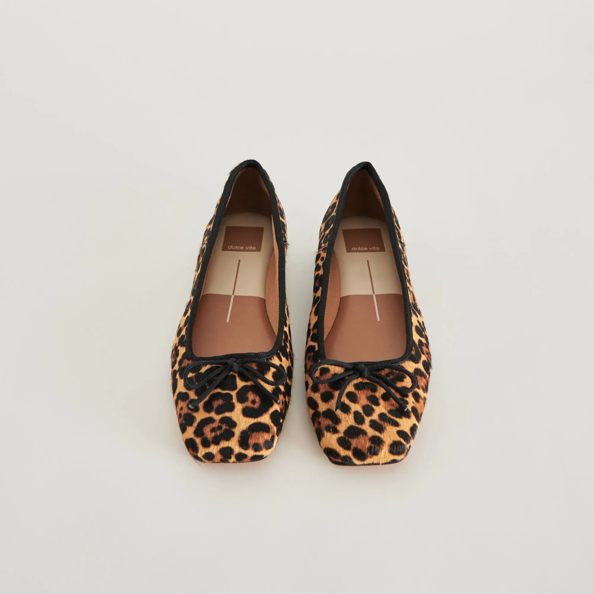 Bride Glow ANISA BALLET FLATS DK LEOPARD CALF HAIR
