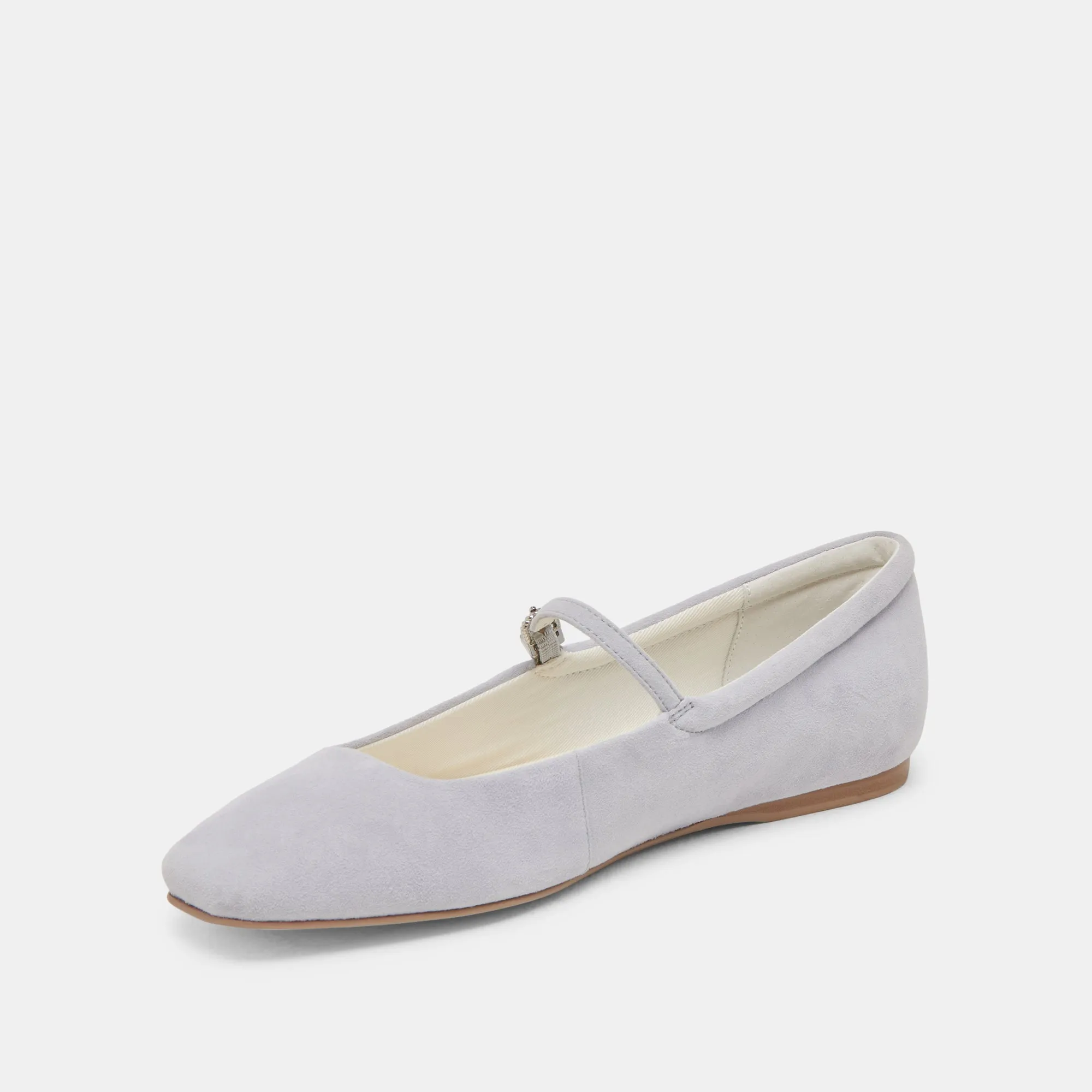 REYES BALLET FLATS DUSTY BLUE SUEDE Tide Mood