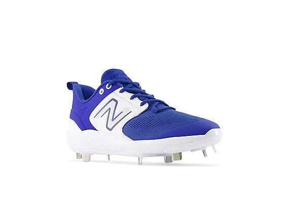 New Balance Men's Fresh Foam X 3000 V6 Metal Baseball Cleats - Royal Blue with White - L3000TB6 Performance Driven Energy Walk