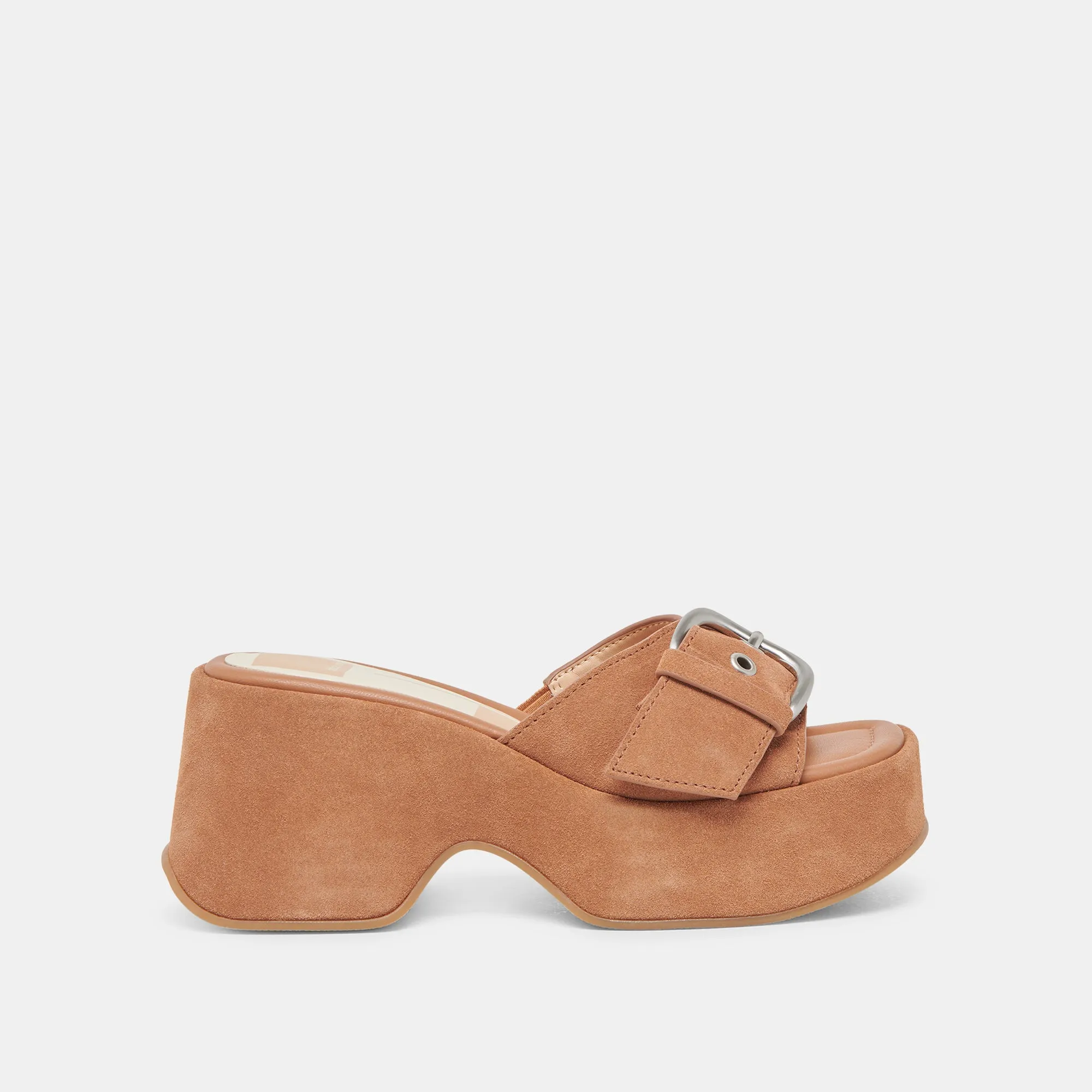 Street Cool Flexible Sole GISEL HEELS SADDLE SUEDE