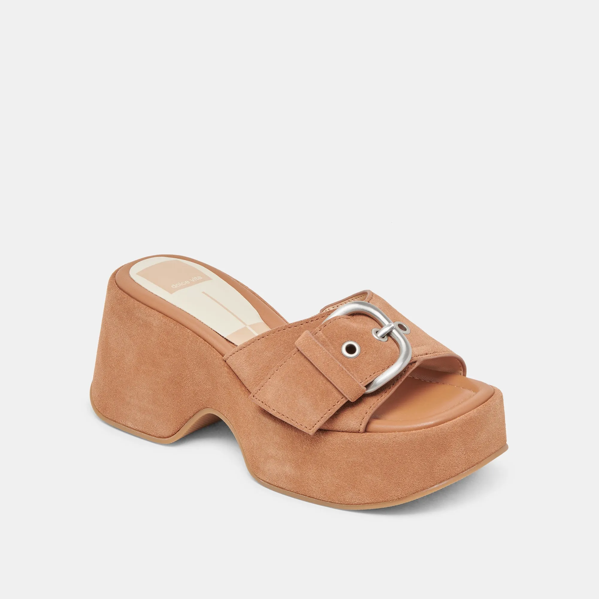 GISEL HEELS SADDLE SUEDE No-Fuss Wear Slip Resistant