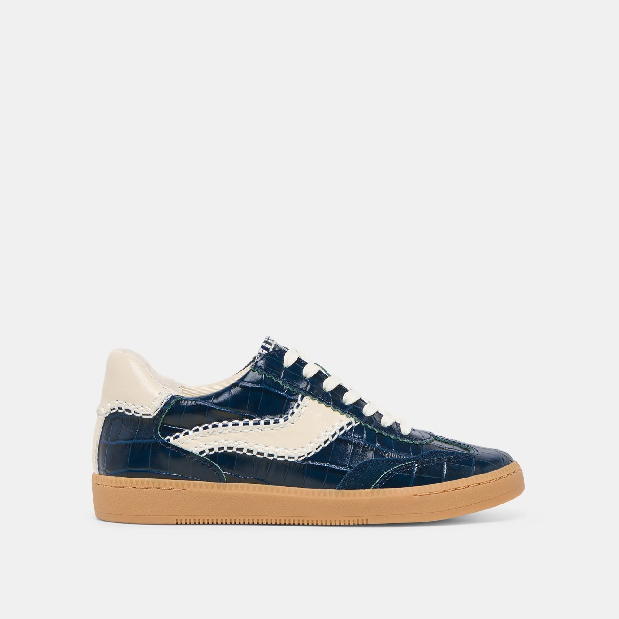NOTICE STITCH SNEAKERS INK CROCO EMBOSSED LEATHER Secure Style Elevated Comfort