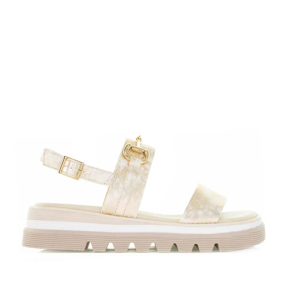 DJANGO & JULIETTE SABRI METALLIC SMUDGE Long Step Silver Glow