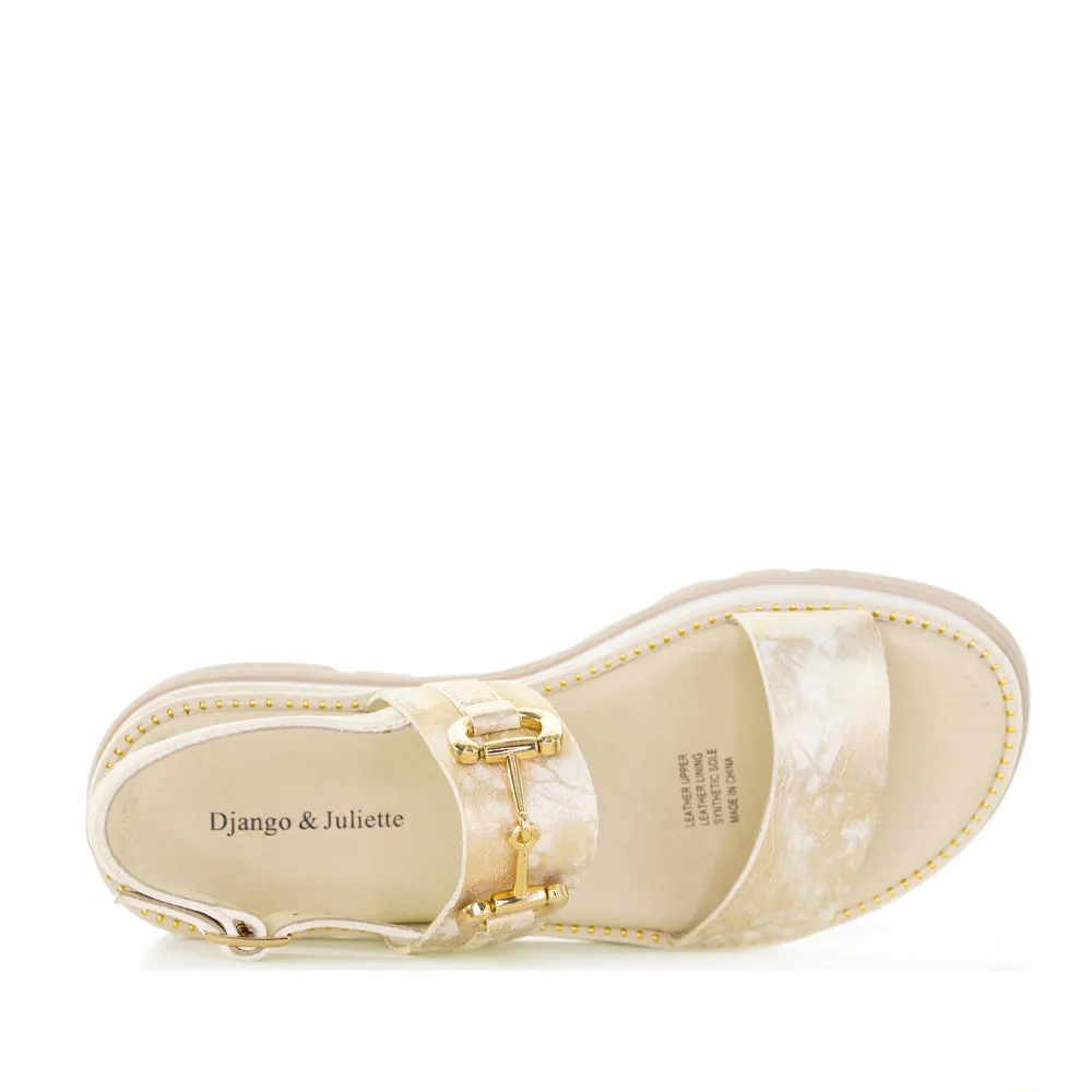 DJANGO & JULIETTE SABRI METALLIC SMUDGE Active Summer Footwear