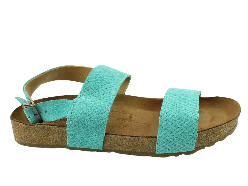 Size 38/UK5 only - Haflinger Sandals Ivy Aqua Braided Anytime Fit Water Play
