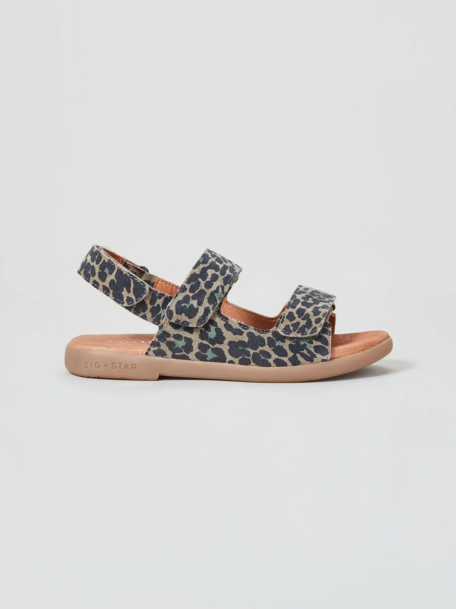Solar Junior Strap Sandal Khaki Camo Animal Wide Strap