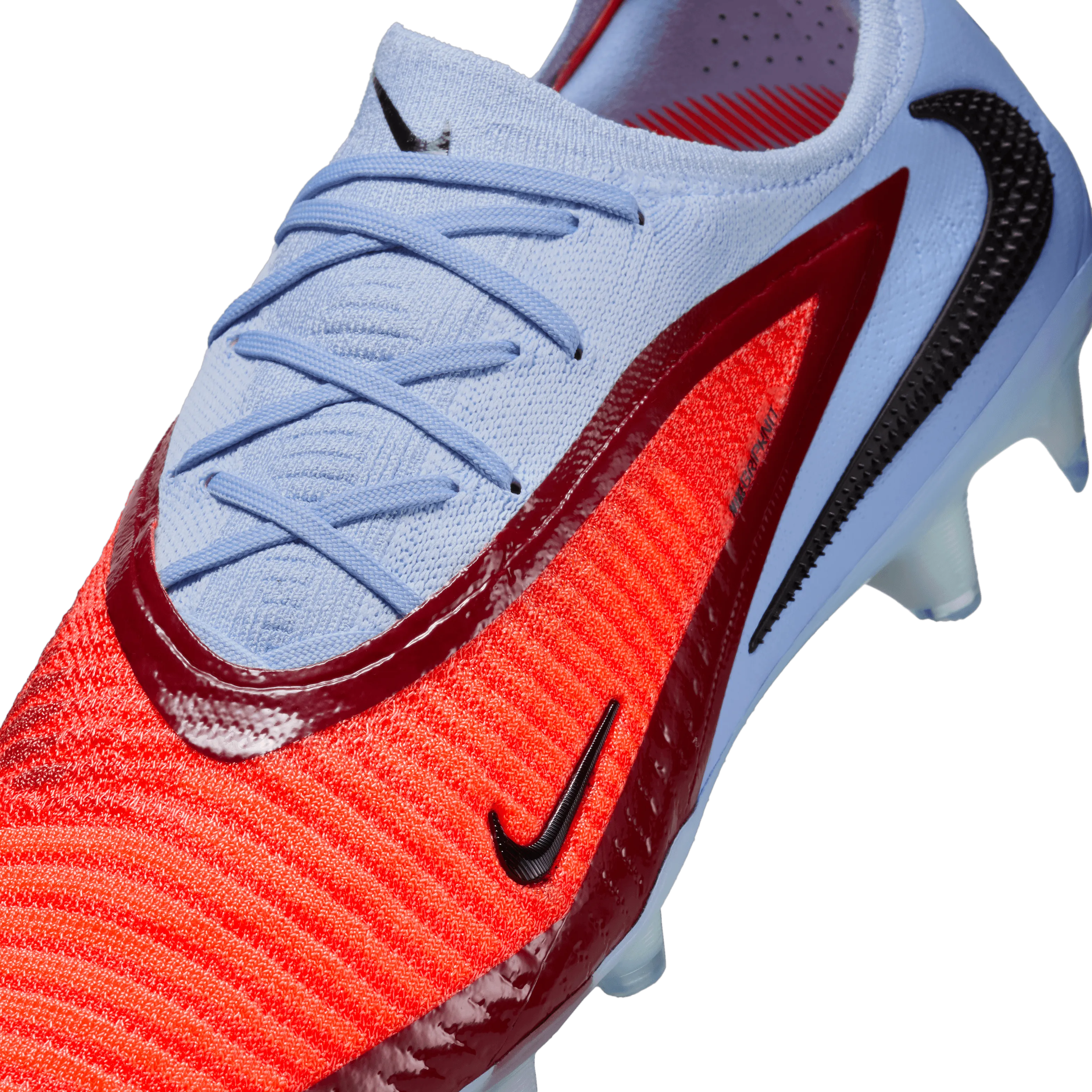 Air Boost Corner Style Nike Phantom 6 Low Elite FG Football Boots (Royal Tint/Bright Crimson)