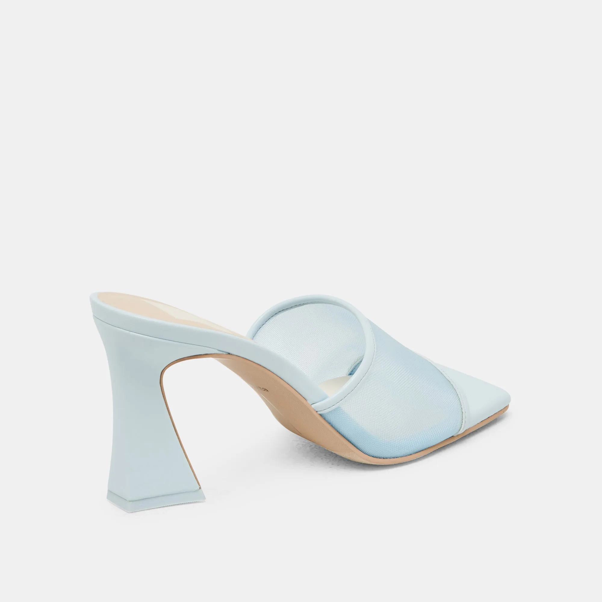 Luxe Heeled Sandals Mid Top Style NARDA HEELS ICE BLUE MESH