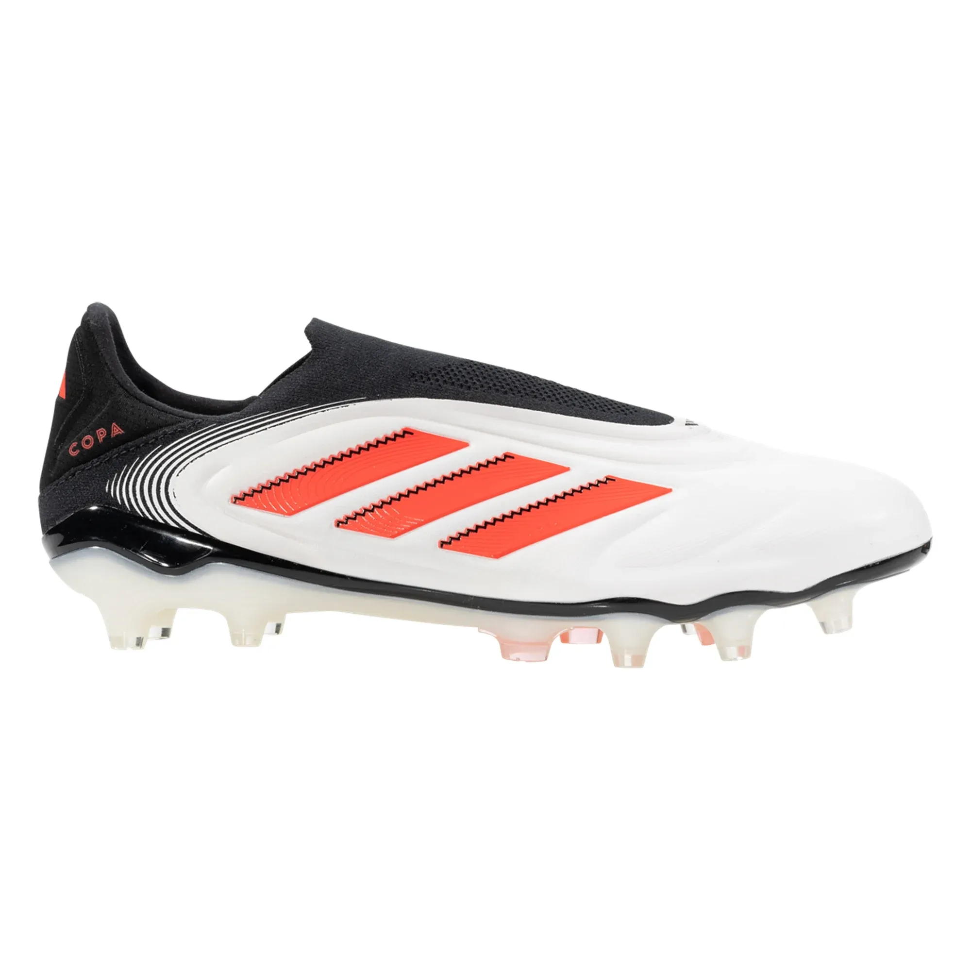 adidas Copa Pure III Elite Laceless FG Soccer Cleats (White/Lucid Red/Black) Field Vision