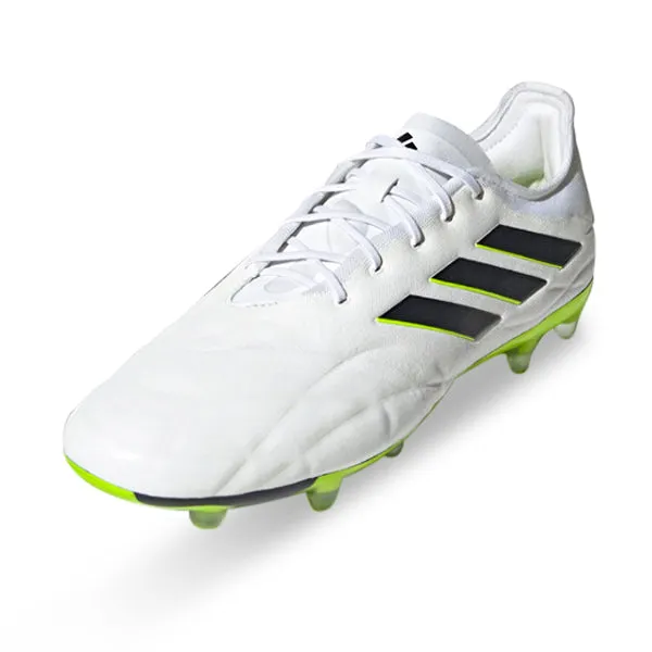 Foot Roll Field Response adidas Copa Pure.2 Firm Ground Soccer Cleats (White/Lucid Lemon)
