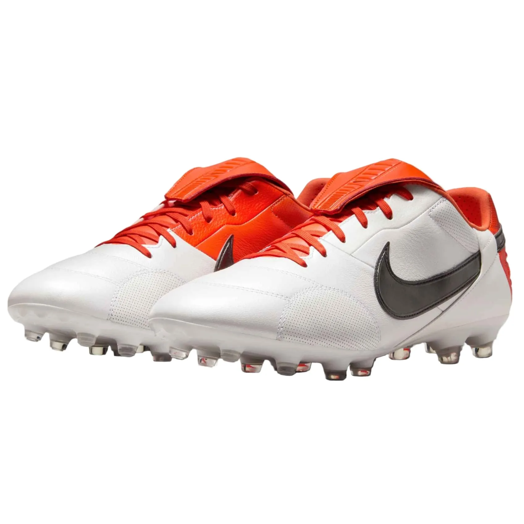 Nike Premier III Firm Ground Soccer Cleats (Team Orange/Black-White) Seamless Feel