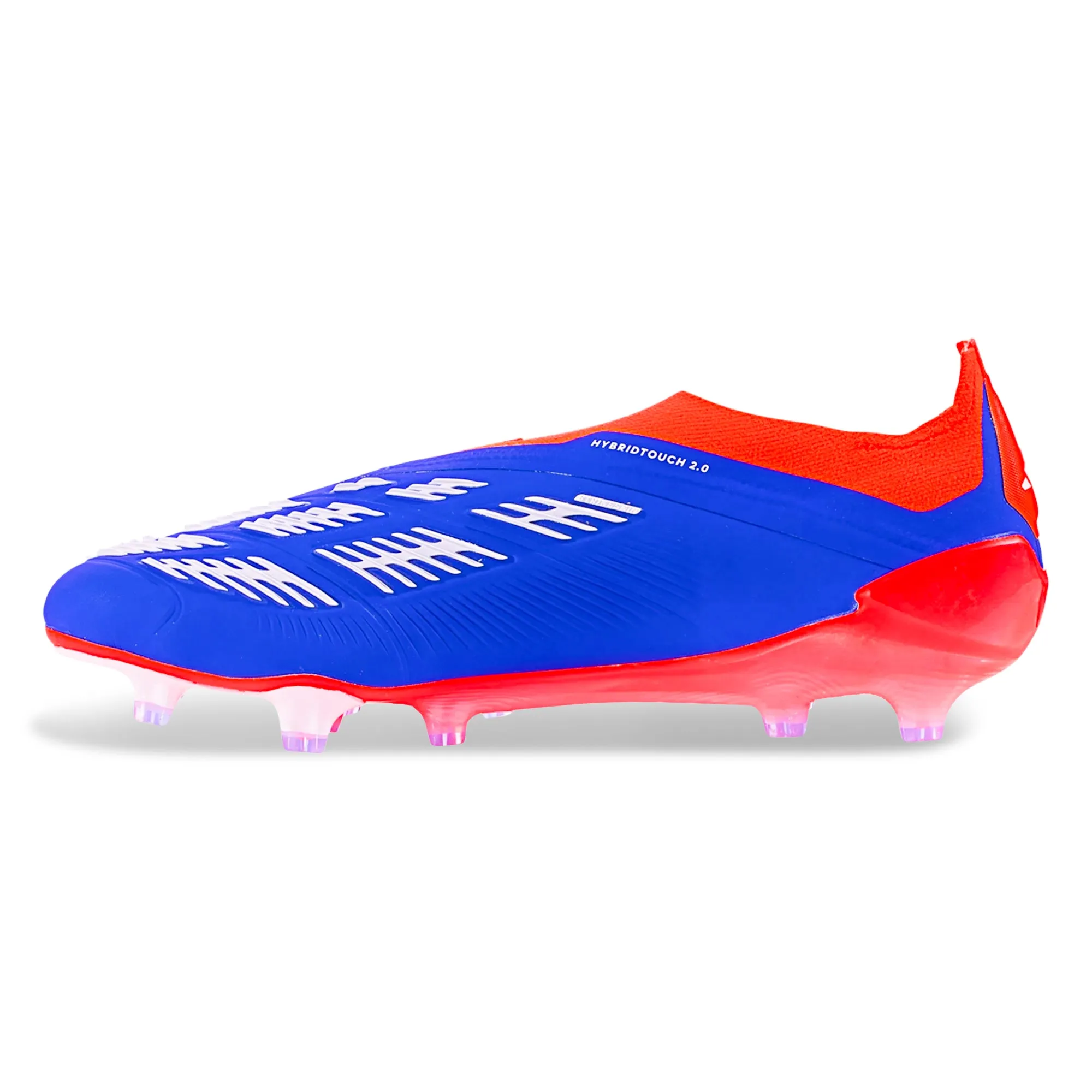 Responsive sole Performance Fit adidas Predator Elite Laceless FG Soccer Cleats (Lucid Blue/White/Solar Red)