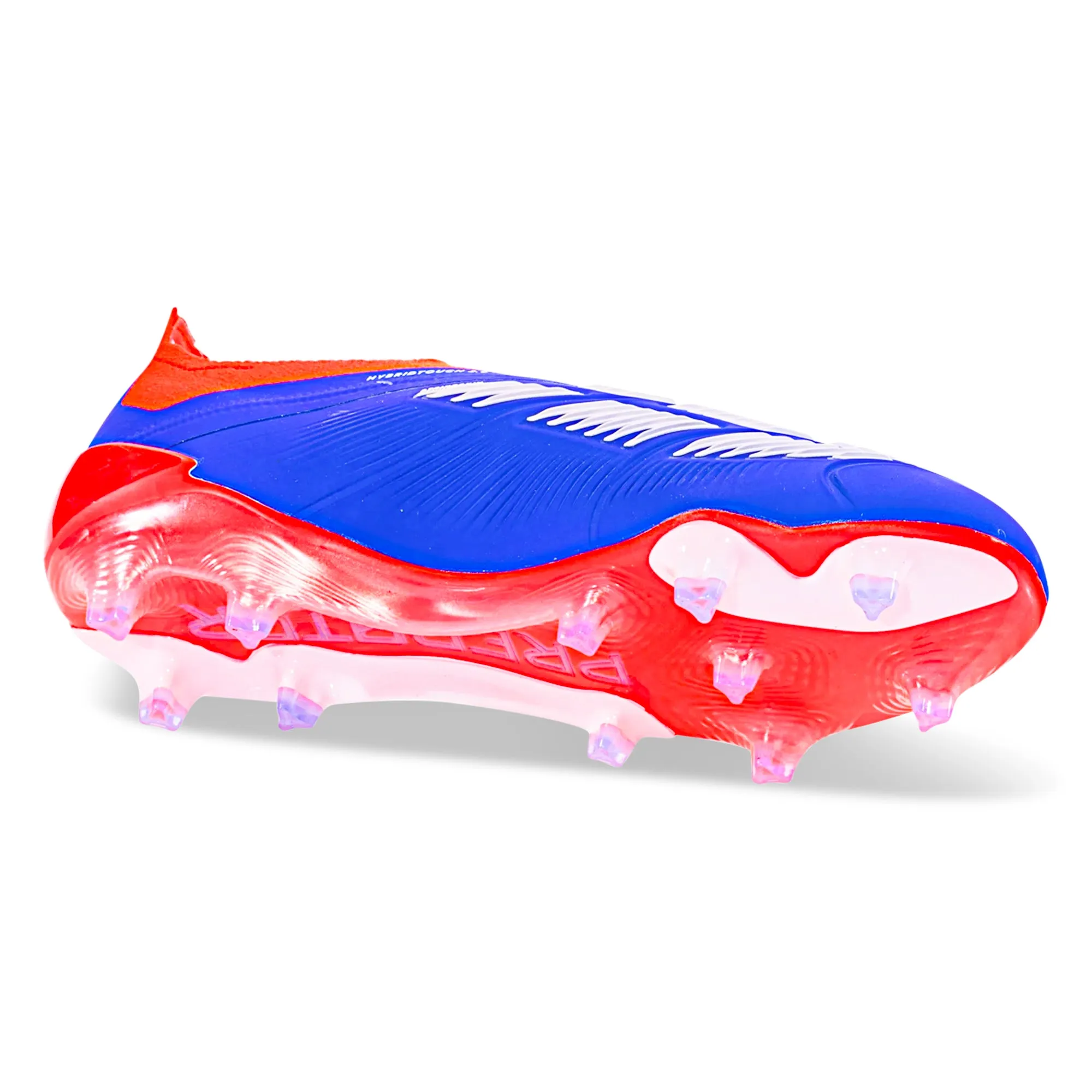 adidas Predator Elite Laceless FG Soccer Cleats (Lucid Blue/White/Solar Red) Stable Frame