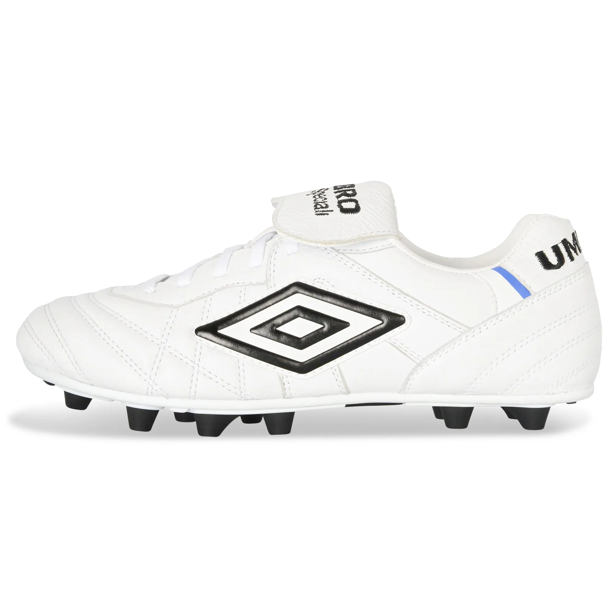 Umbro Speciali Pro 24 FG Soccer Cleats (White/Black/Royal) Tournament Play