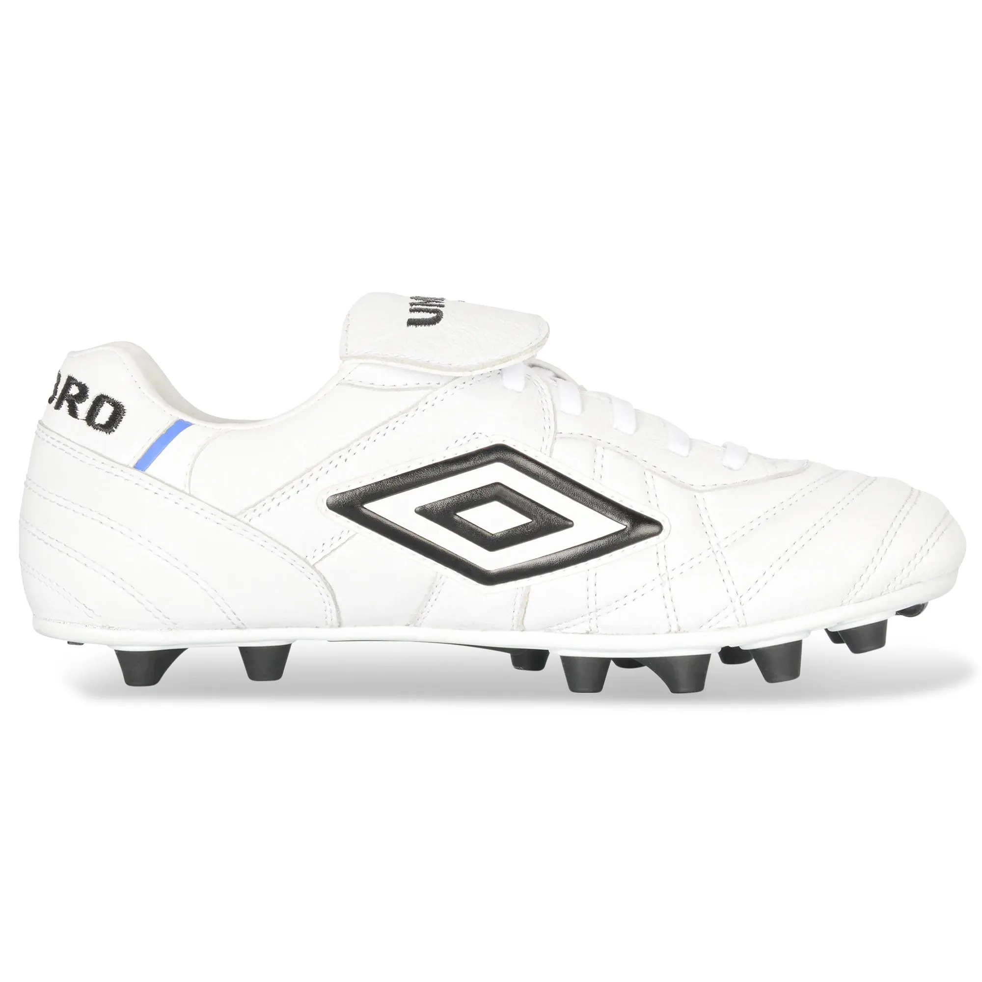 Umbro Speciali Pro 24 FG Soccer Cleats (White/Black/Royal) Speed Pad