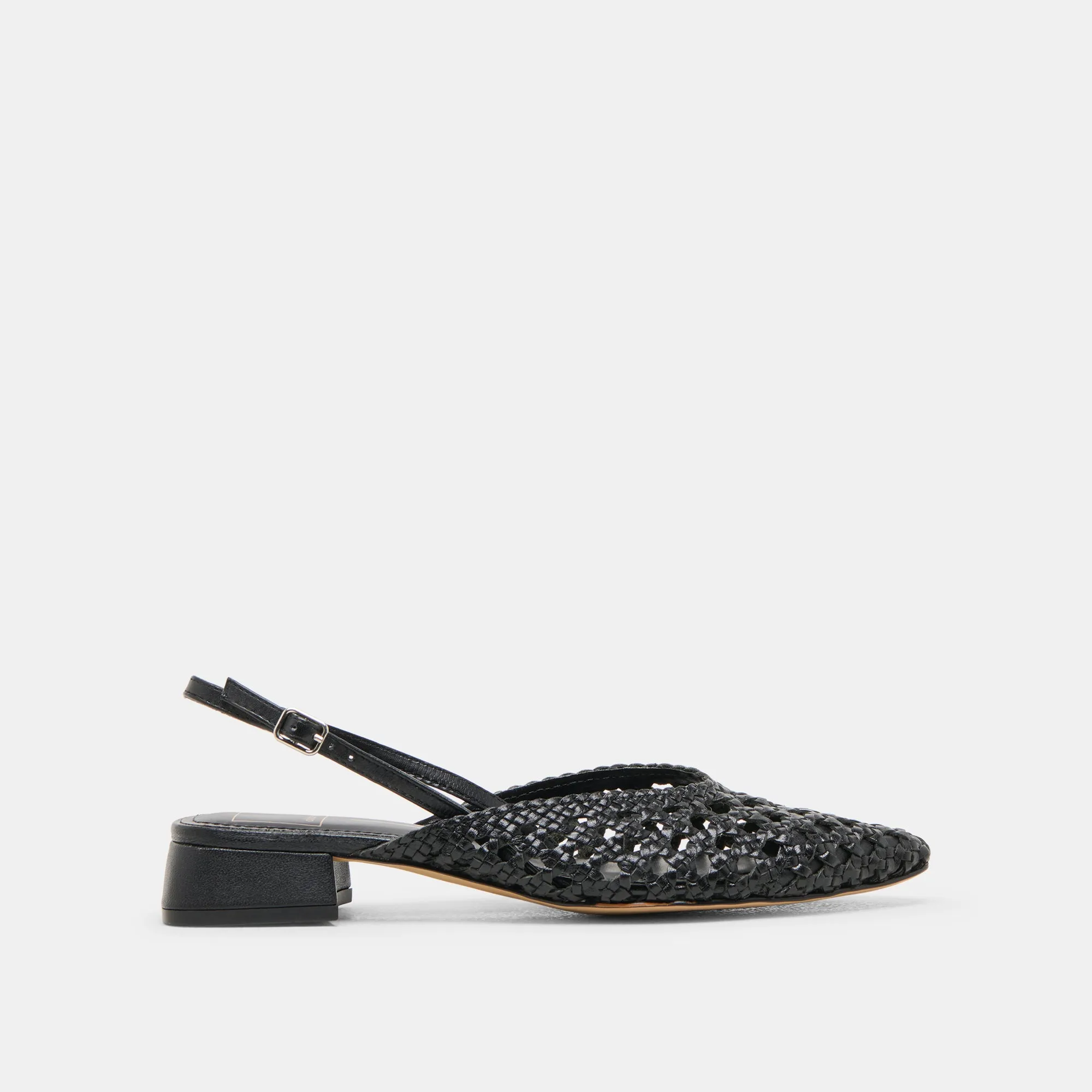 Bazaar Day Step Free BIRDIE FLATS BLACK WOVEN LEATHER