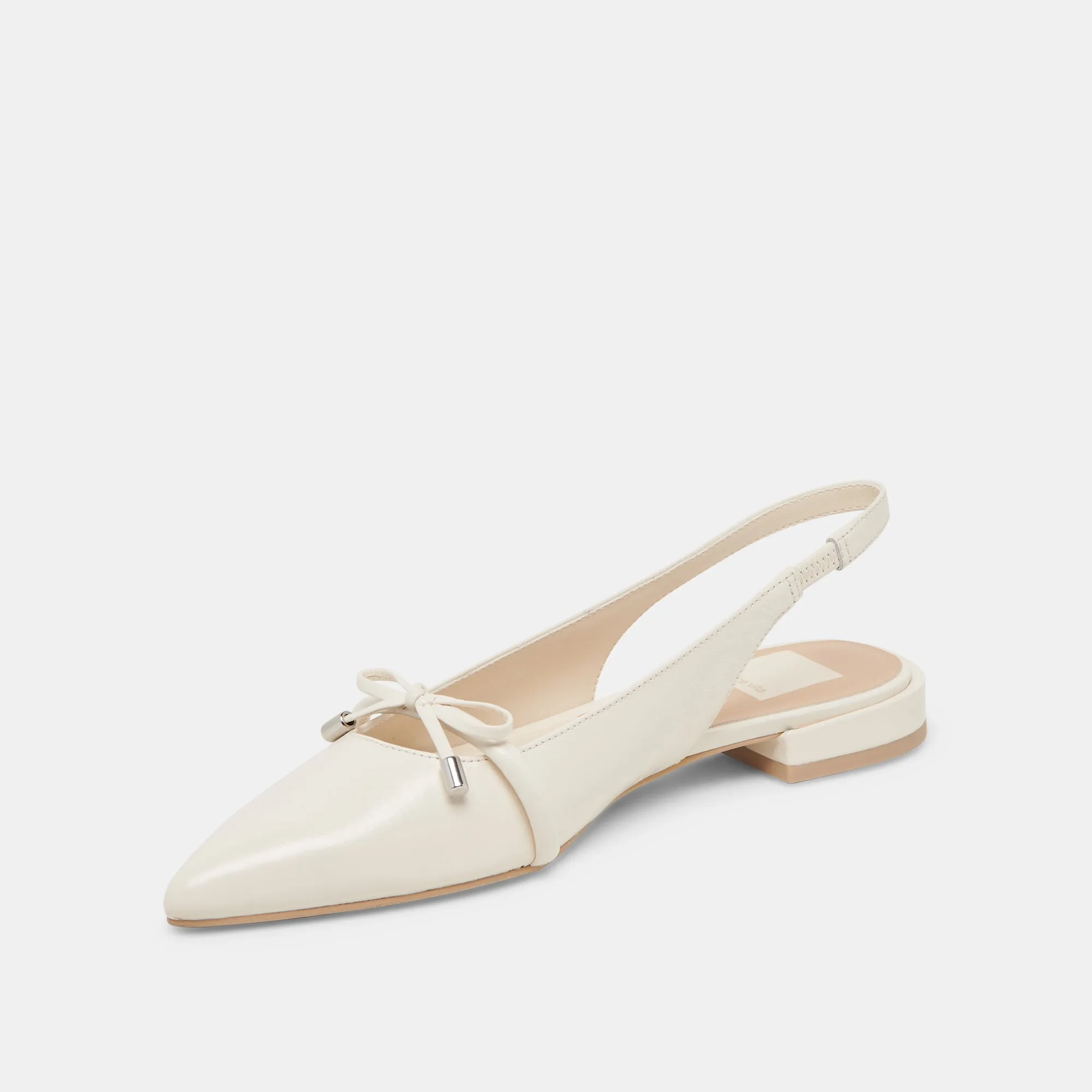 PAYGE FLATS OFF WHITE CRINKLE PATENT Hidden Walk