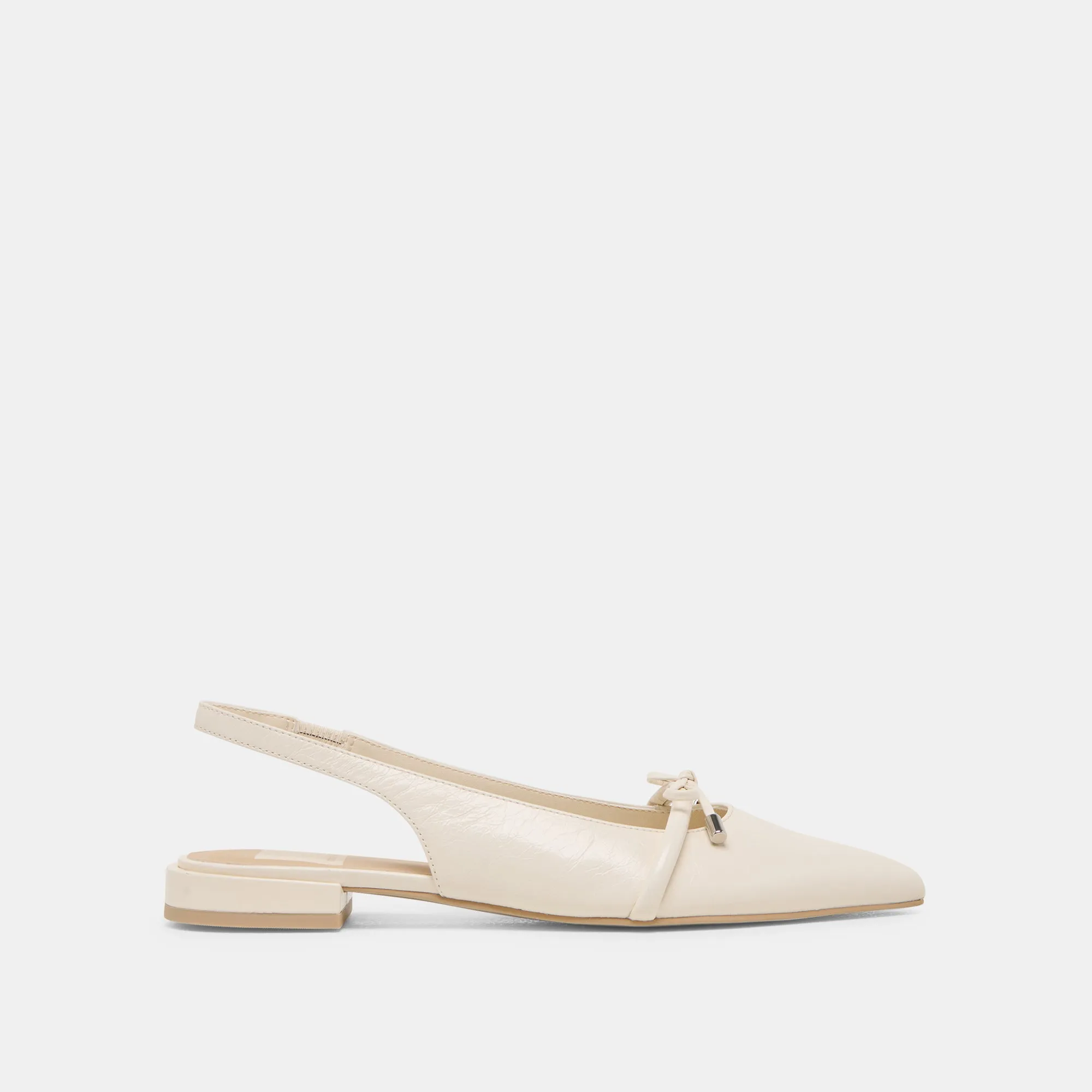 Hill Step PAYGE FLATS OFF WHITE CRINKLE PATENT