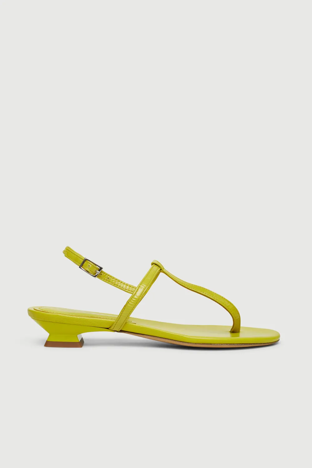 Daphne Sandals in Lime Patent Leather Lounge Mood Adjustable Comfort