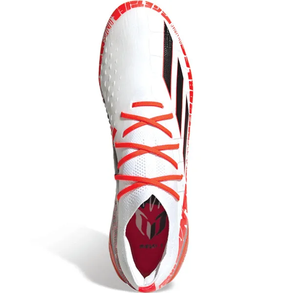 adidas X Speedportal Messi.1 Firm Ground Soccer Cleats (White/Red) Morning Training Padded Tongue