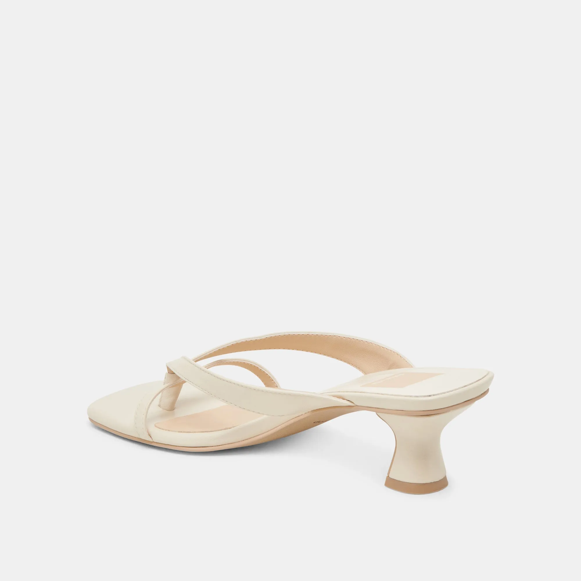Floral Embellished Heels Colorful High Heels BREVEL WIDE HEELS OFF WHITE LEATHER