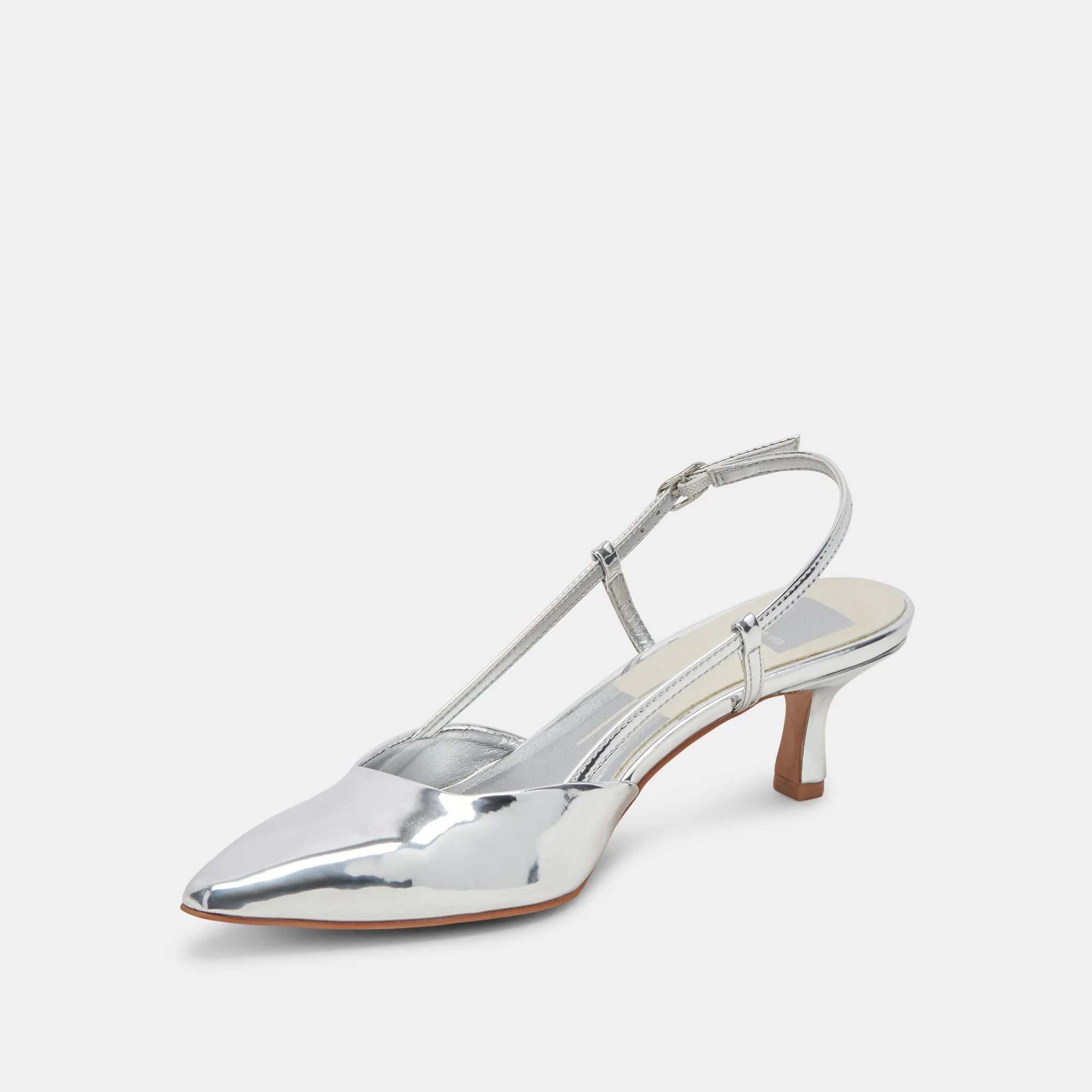 ODELA WIDE HEELS SILVER STELLA Bridal Stiletto Shoes Comfortable Wedding Shoes
