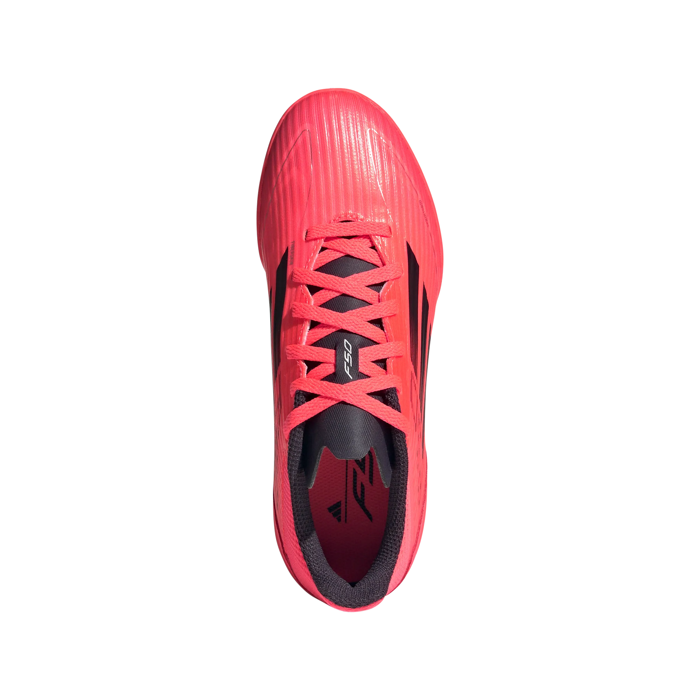 Adidas F50 League Indoor Junior Football Shoes (Turbo/Aurora Black/Platinum Metallic) women's small