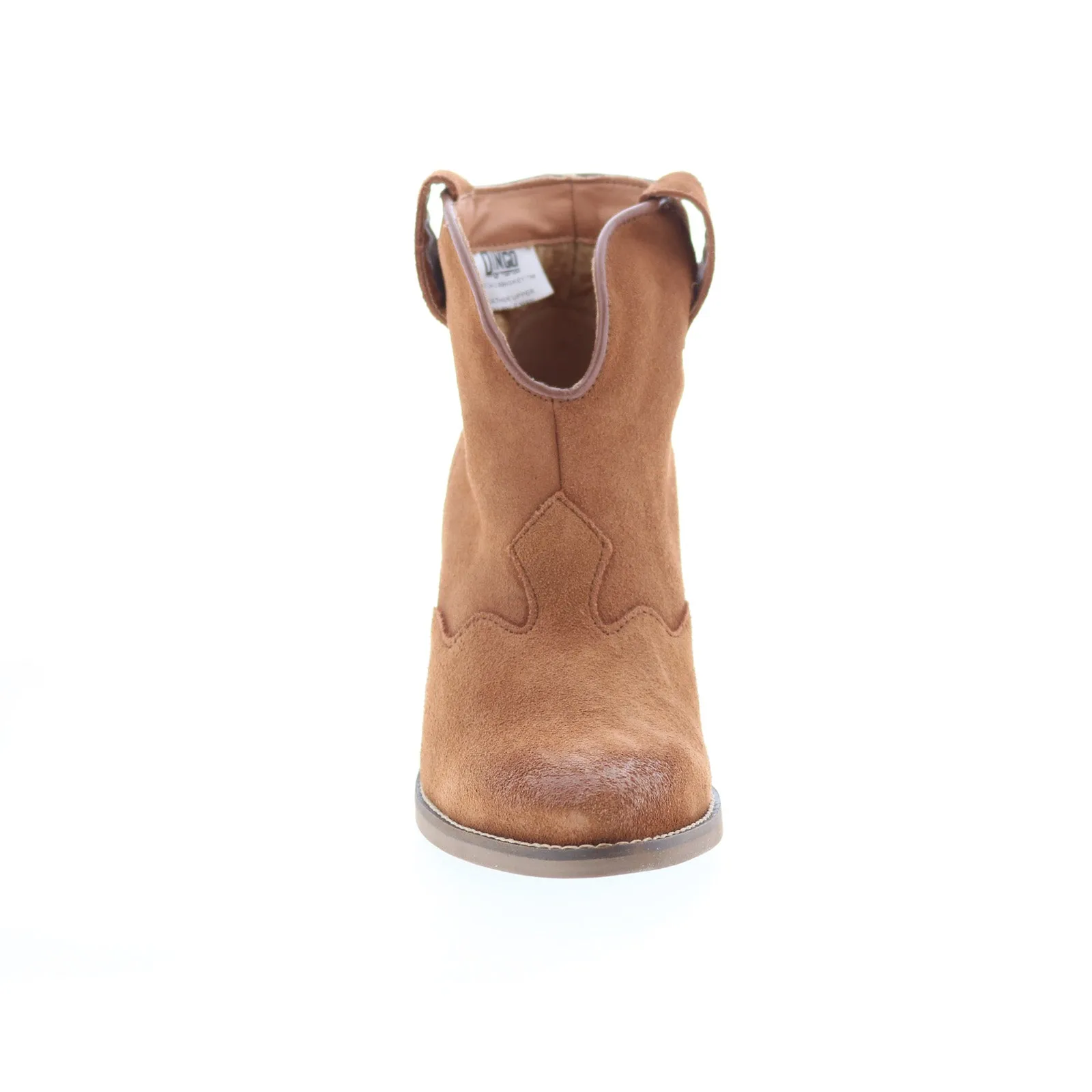 Wide Cut Dingo Flannie DI-342 Womens Brown Suede Slip On Ankle & Booties Boots