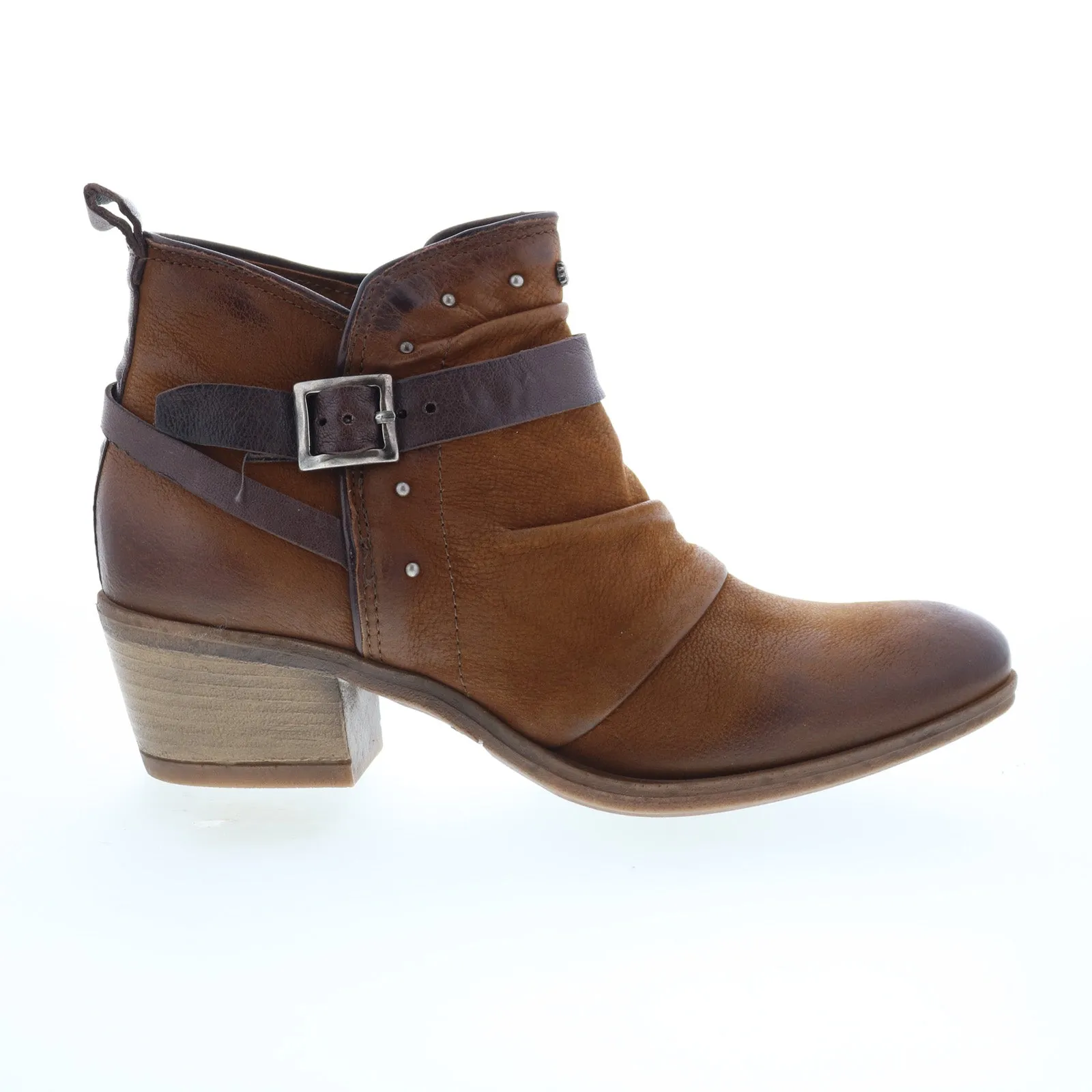 Low Maintenance Mountain Climbing Miz Mooz Karima Womens Brown Leather Zipper Ankle & Booties Boots