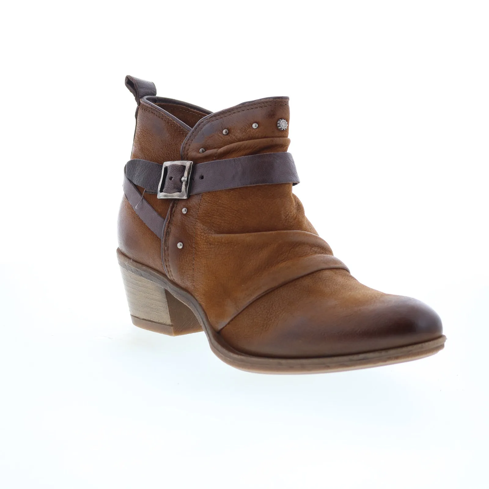 Miz Mooz Karima Womens Brown Leather Zipper Ankle & Booties Boots Supportive