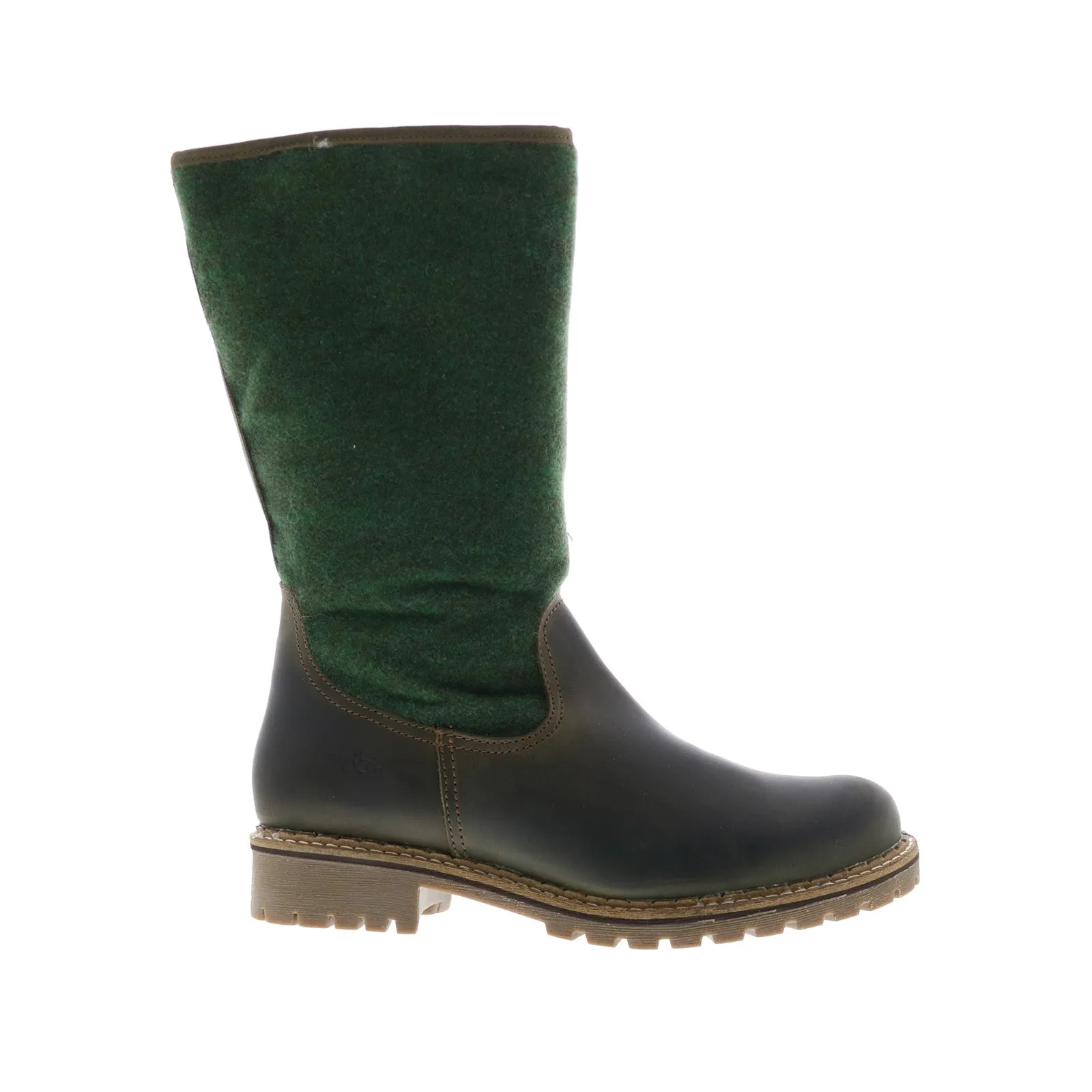 Bos. & Co. Hanah Womens Green Leather Zipper Casual Dress Boots Trail Friendly