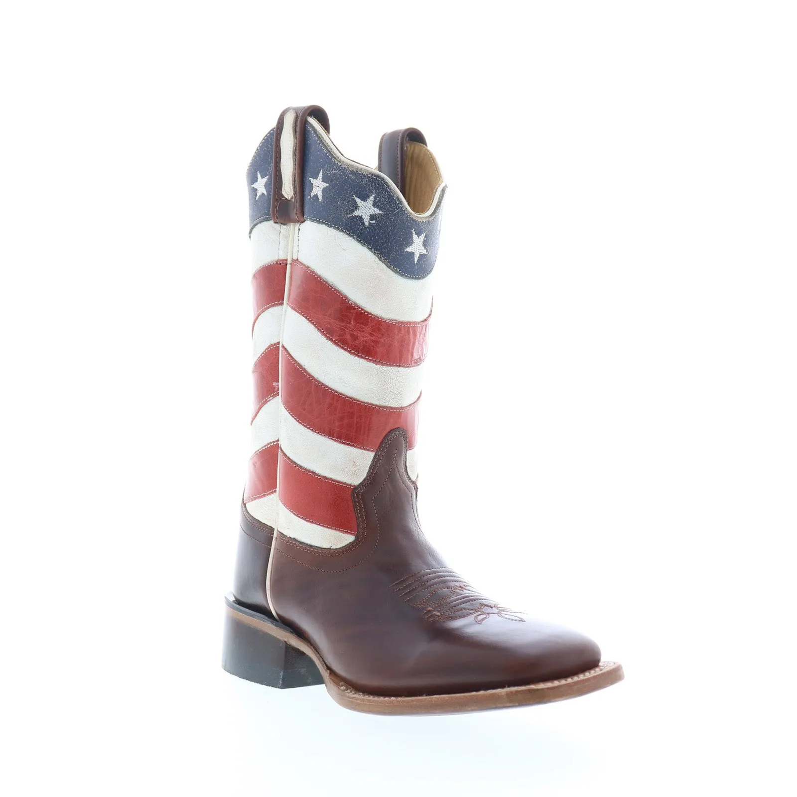 Premium materials Clean Finish Jama Old West 18116 Womens Brown Leather Slip On Cowboy Western Boots