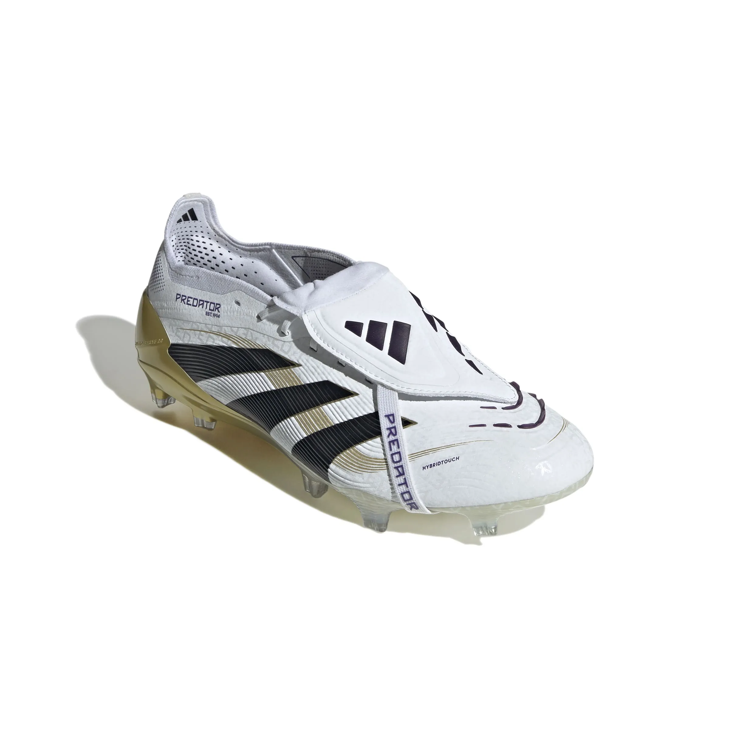 Distinctive materials hiker Adidas Predator Elite Fold-Over Tongue FG Football Boots (White/Core Black/Gold Metallic)