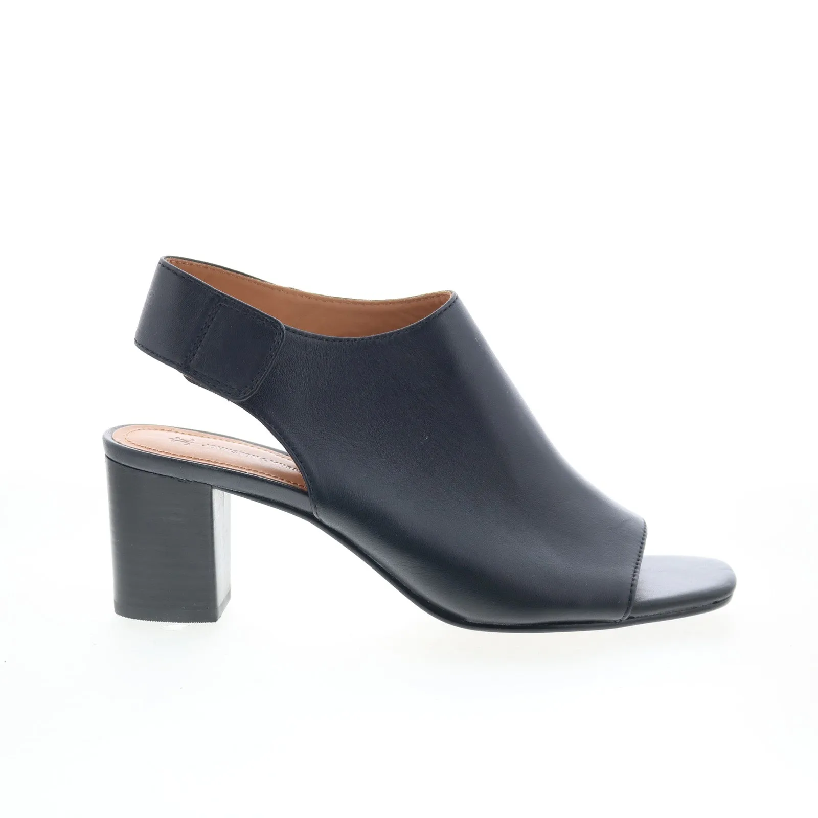 Johnston & Murphy Evelyn Open-Toe Bootie Womens Black Ankle & Booties Boots Snow protection