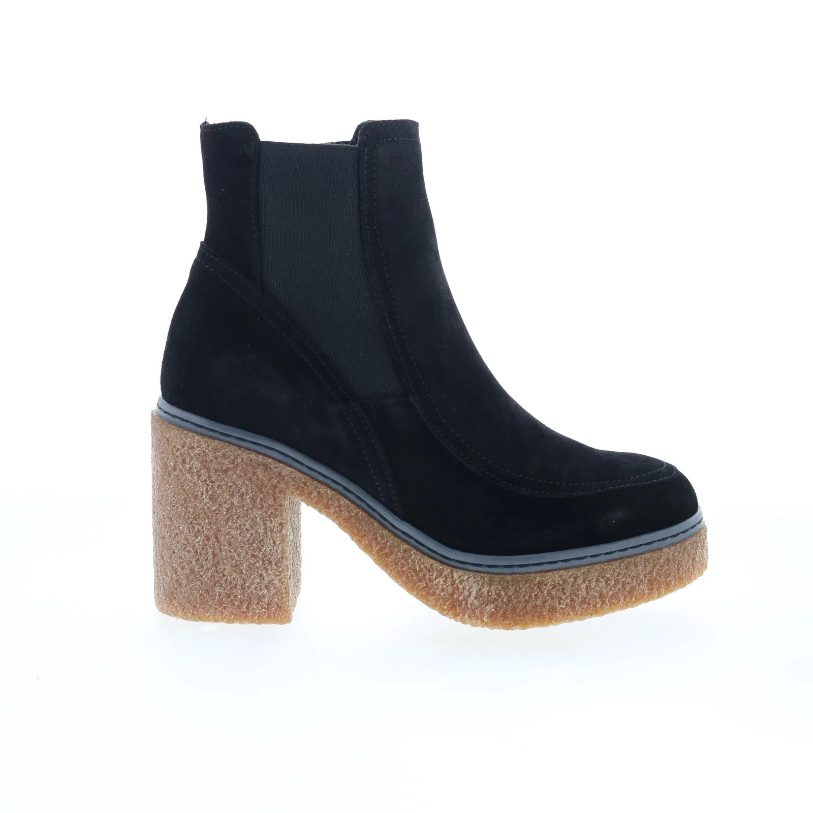 Bos. & Co. Papio 31246X Womens Black Leather Slip On Chelsea Boots Ventilated