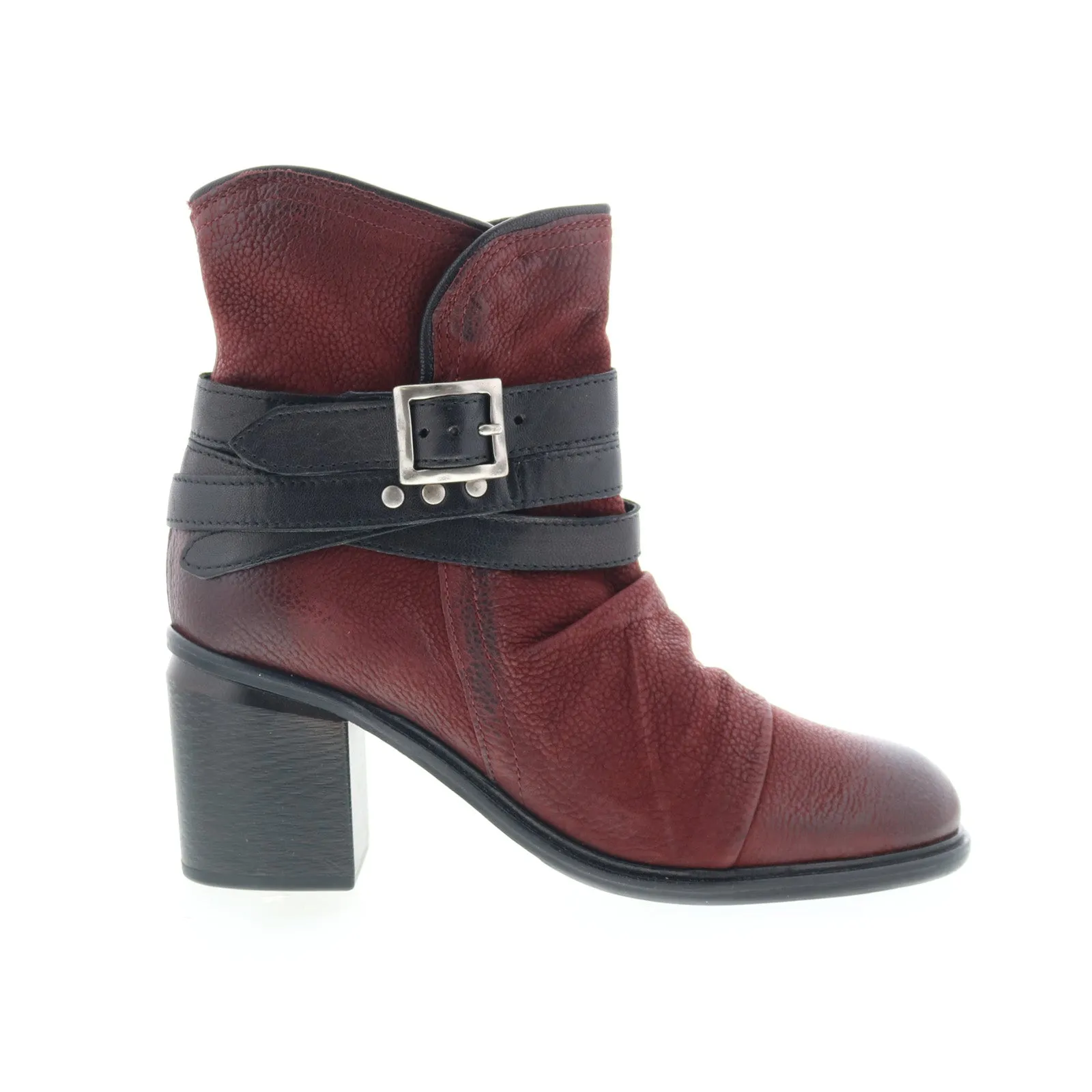 Bold Design Modern Cut Miz Mooz Jaycee Womens Burgundy Leather Zipper Ankle & Booties Boots