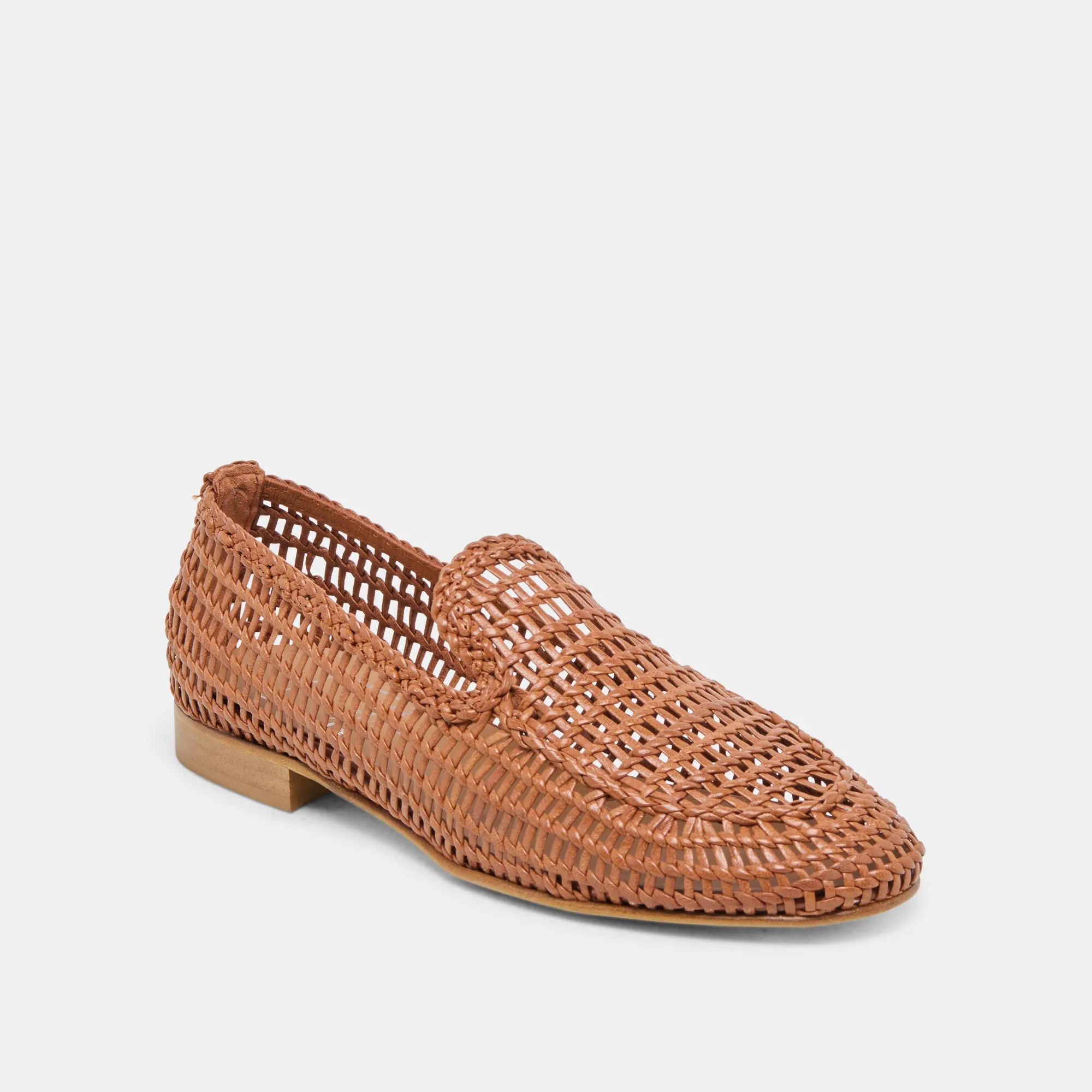 Garden Step ARMOND FLATS COGNAC WOVEN LEATHER