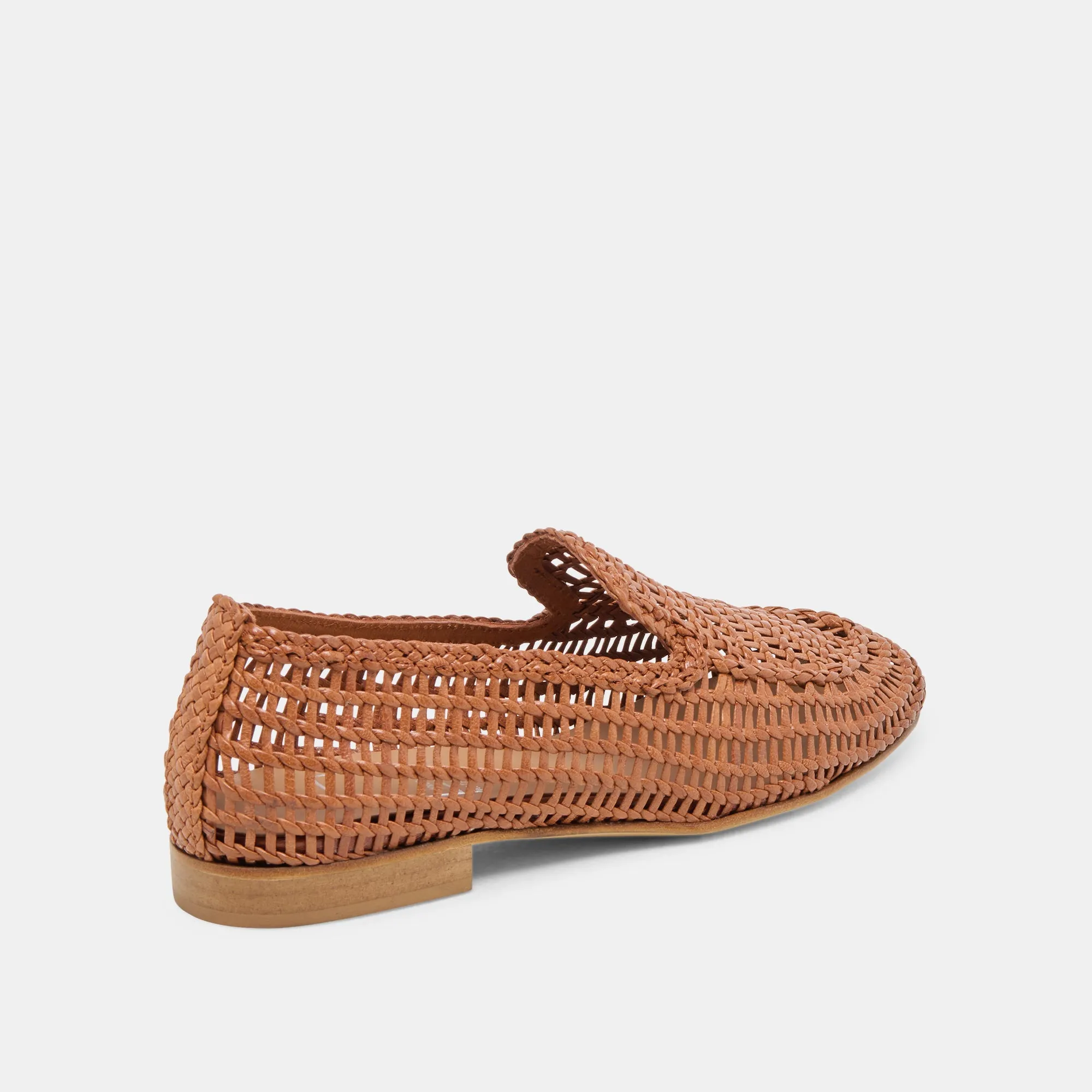 ARMOND FLATS COGNAC WOVEN LEATHER Stylish Basic Footwear