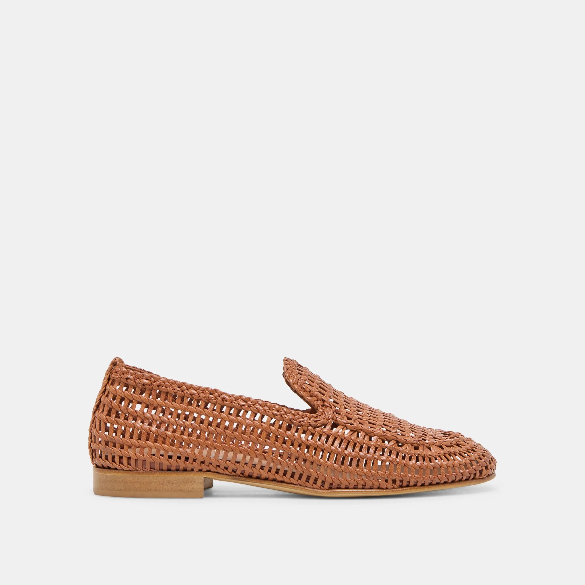 ARMOND FLATS COGNAC WOVEN LEATHER Harbor Day