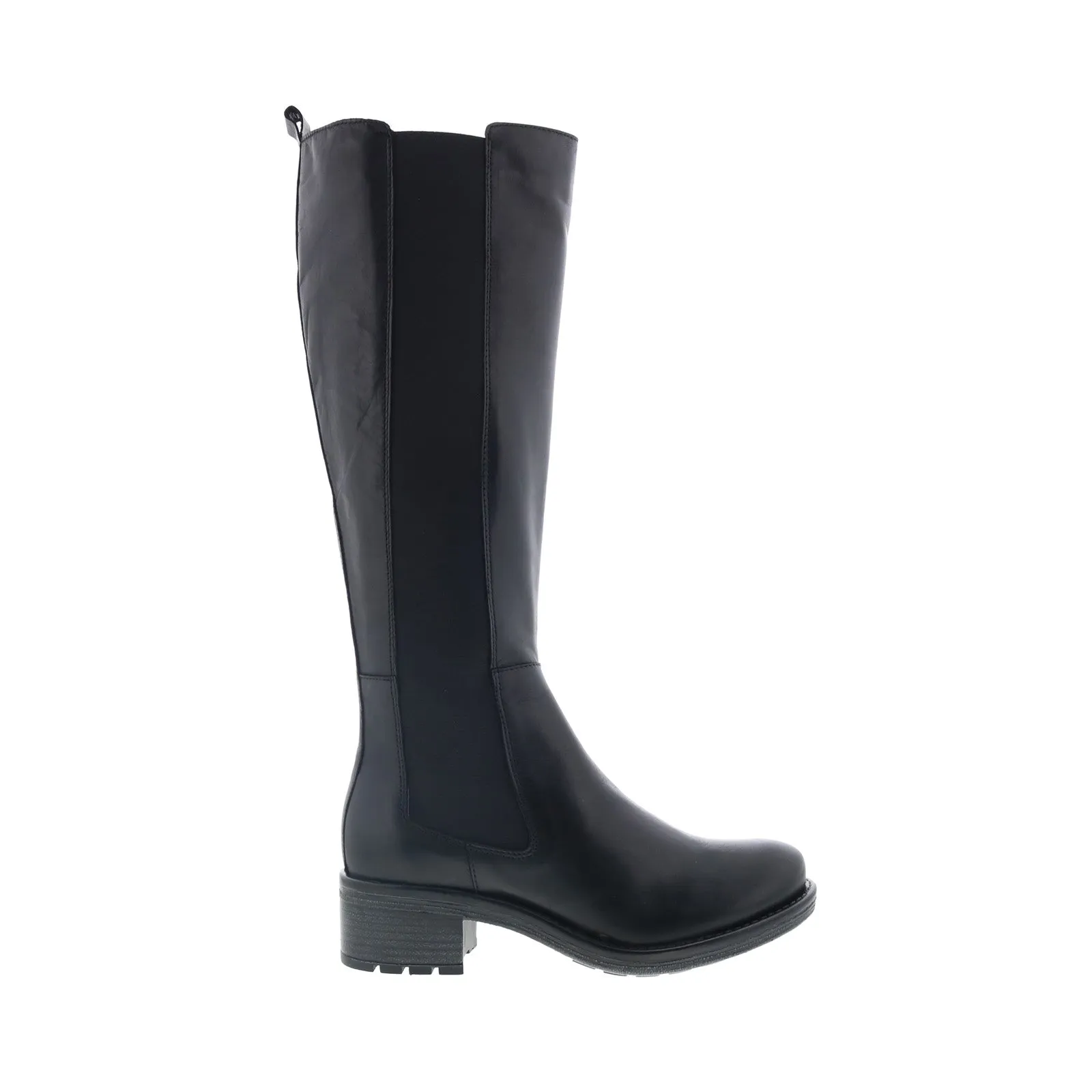 Miz Mooz Caisey Womens Black Leather Zipper Knee High Boots Active Wear