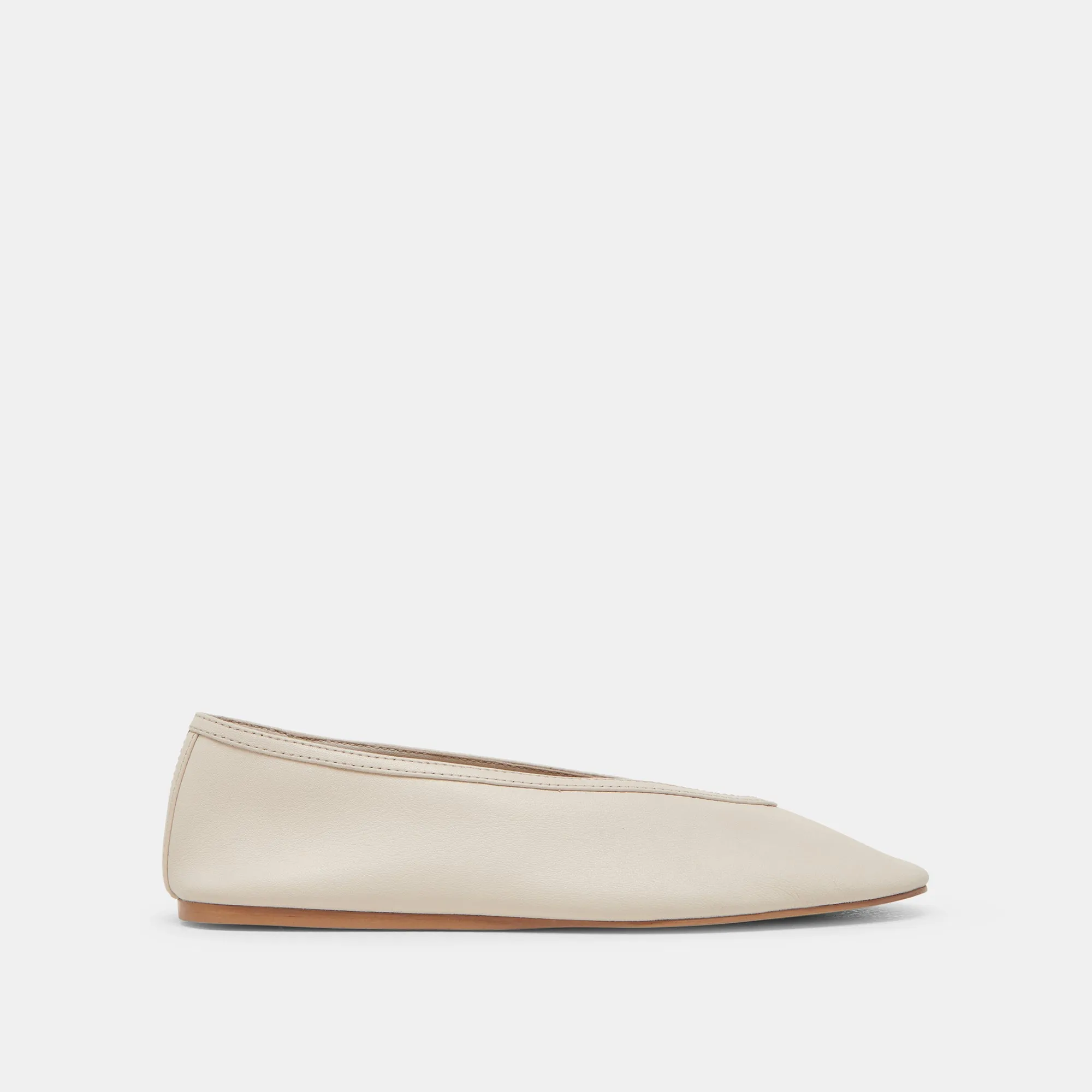 BRAIDY BALLET FLATS IVORY LEATHER Friend Glow
