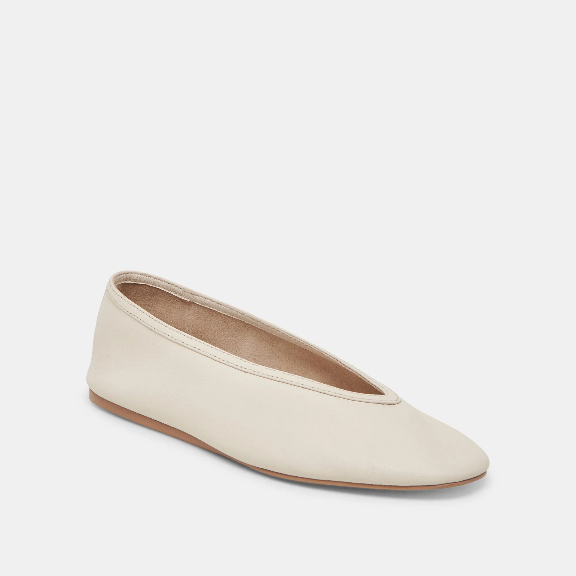 Celebrate Day Stylish BRAIDY BALLET FLATS IVORY LEATHER