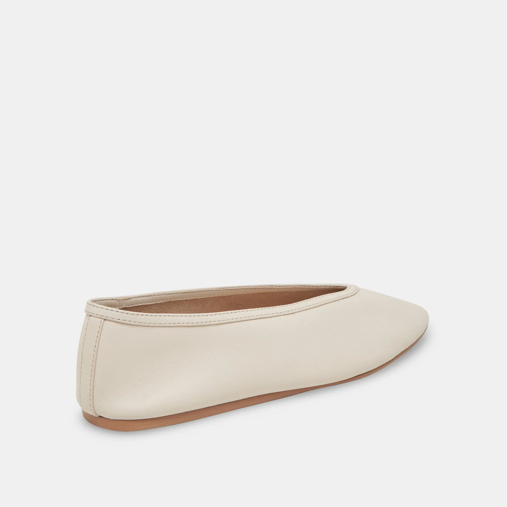 BRAIDY BALLET FLATS IVORY LEATHER Town Style Leather Soft