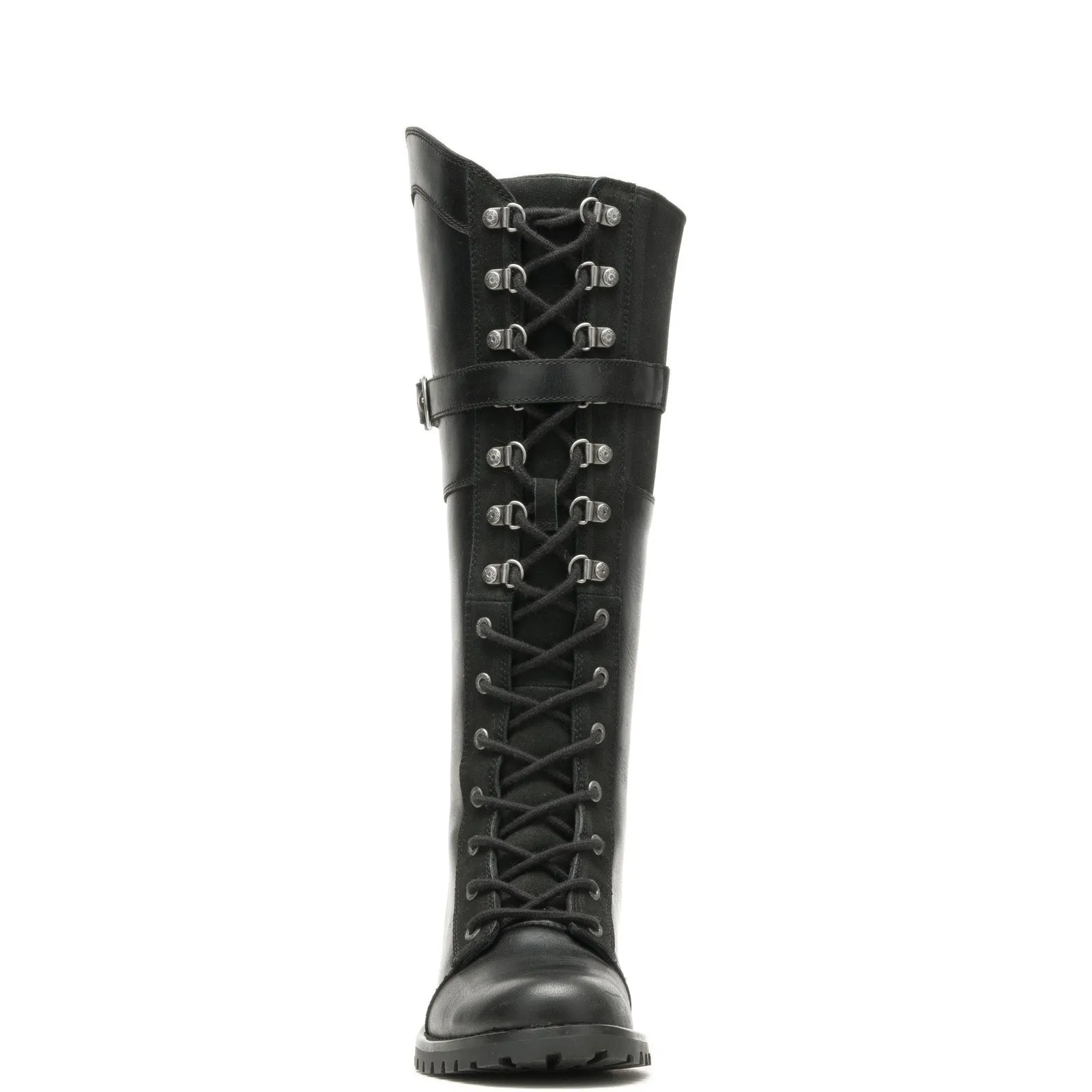 Heavy Duty Performance Harley-Davidson Bradner Lace D87261 Womens Black Leather Motorcycle Boots