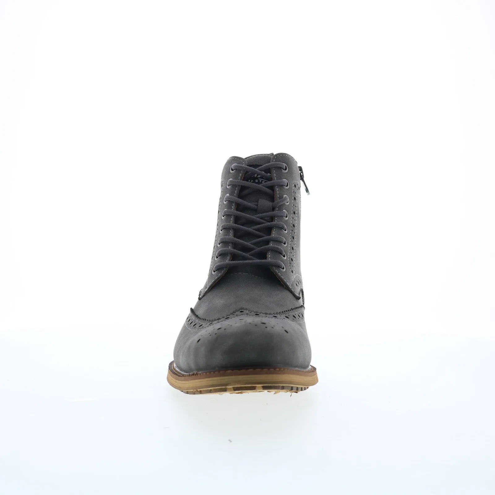 Chic Style natural materials Steve Madden M-Ryland Mens Gray Synthetic Lace Up Casual Dress Boots