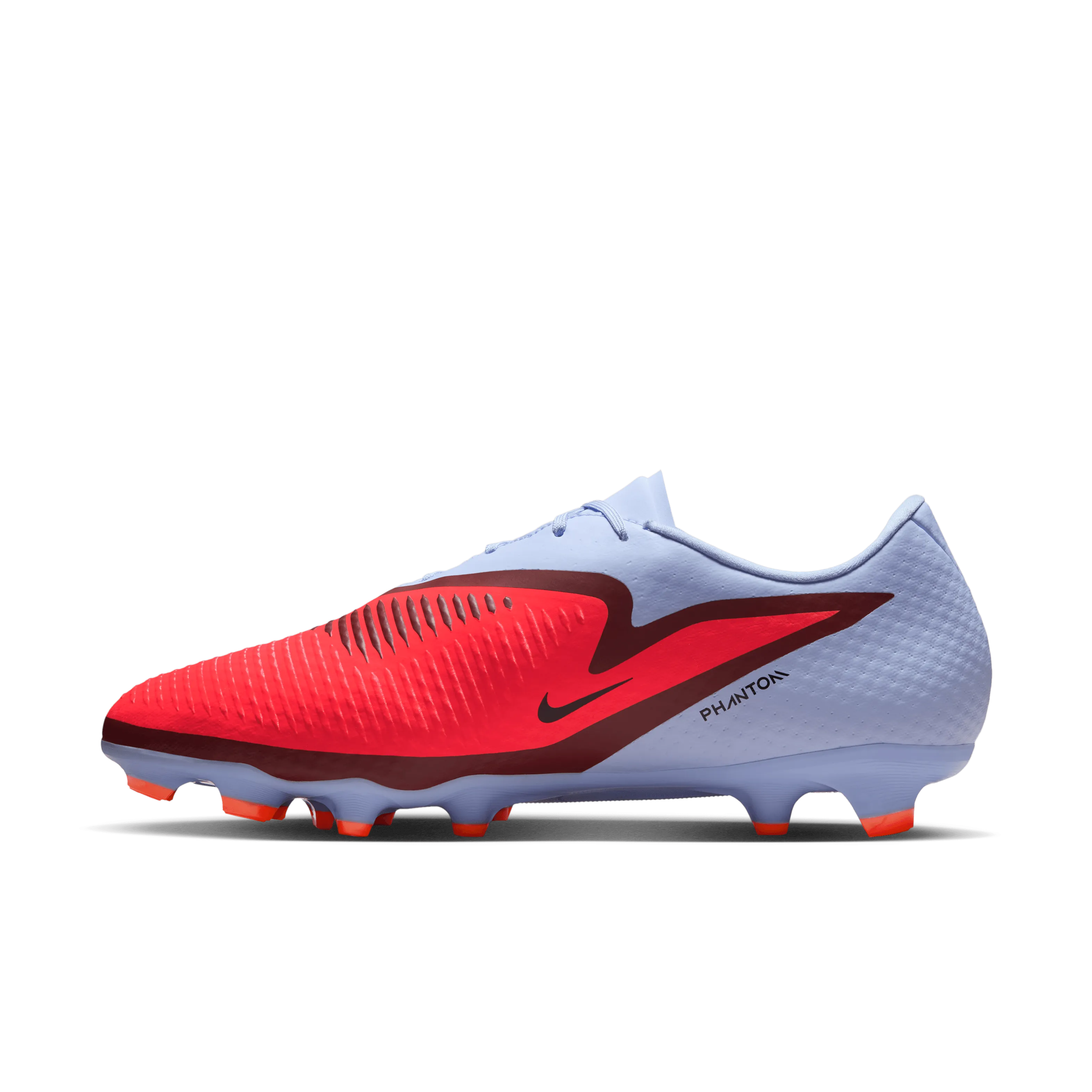 Nike Phantom 6 Low Academy FG/MG Football Boots (Royal Tint/Bright Crimson) Soft Land Office Cool