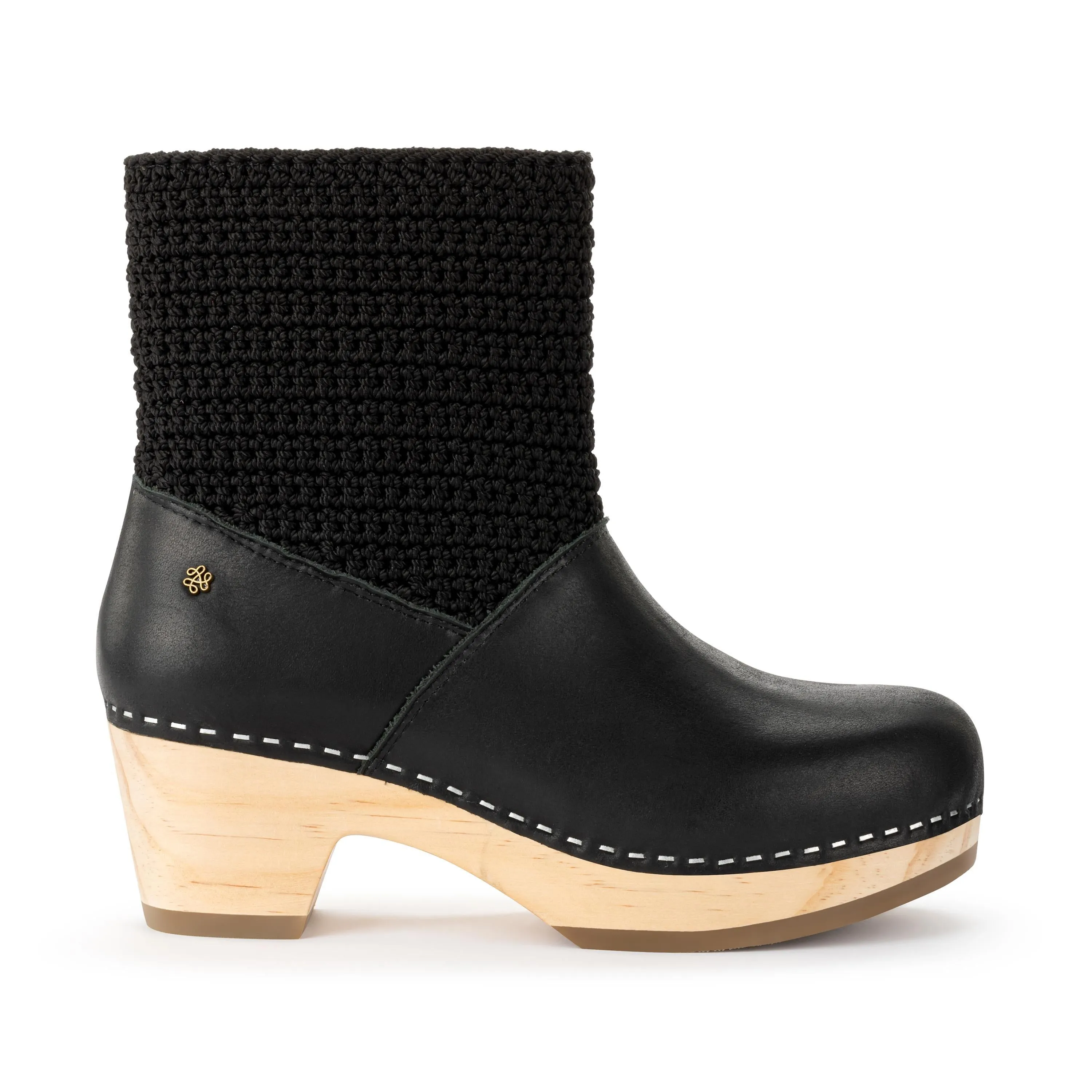 Canvas Cool Hiking Mood Paloma Clog Boot - Leather - Black